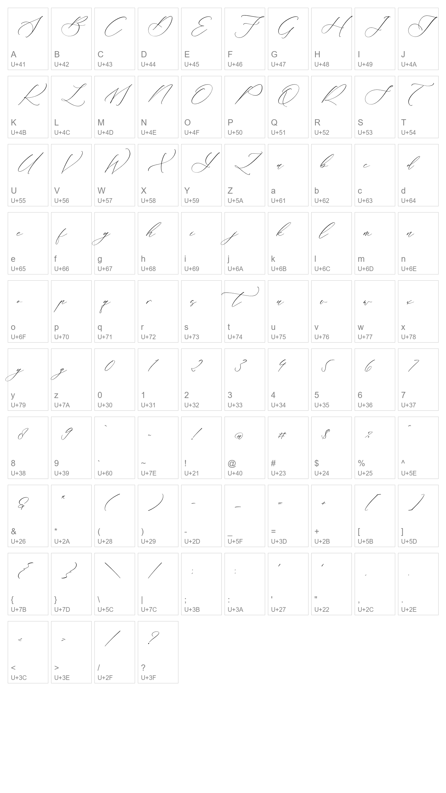 Character Map Image