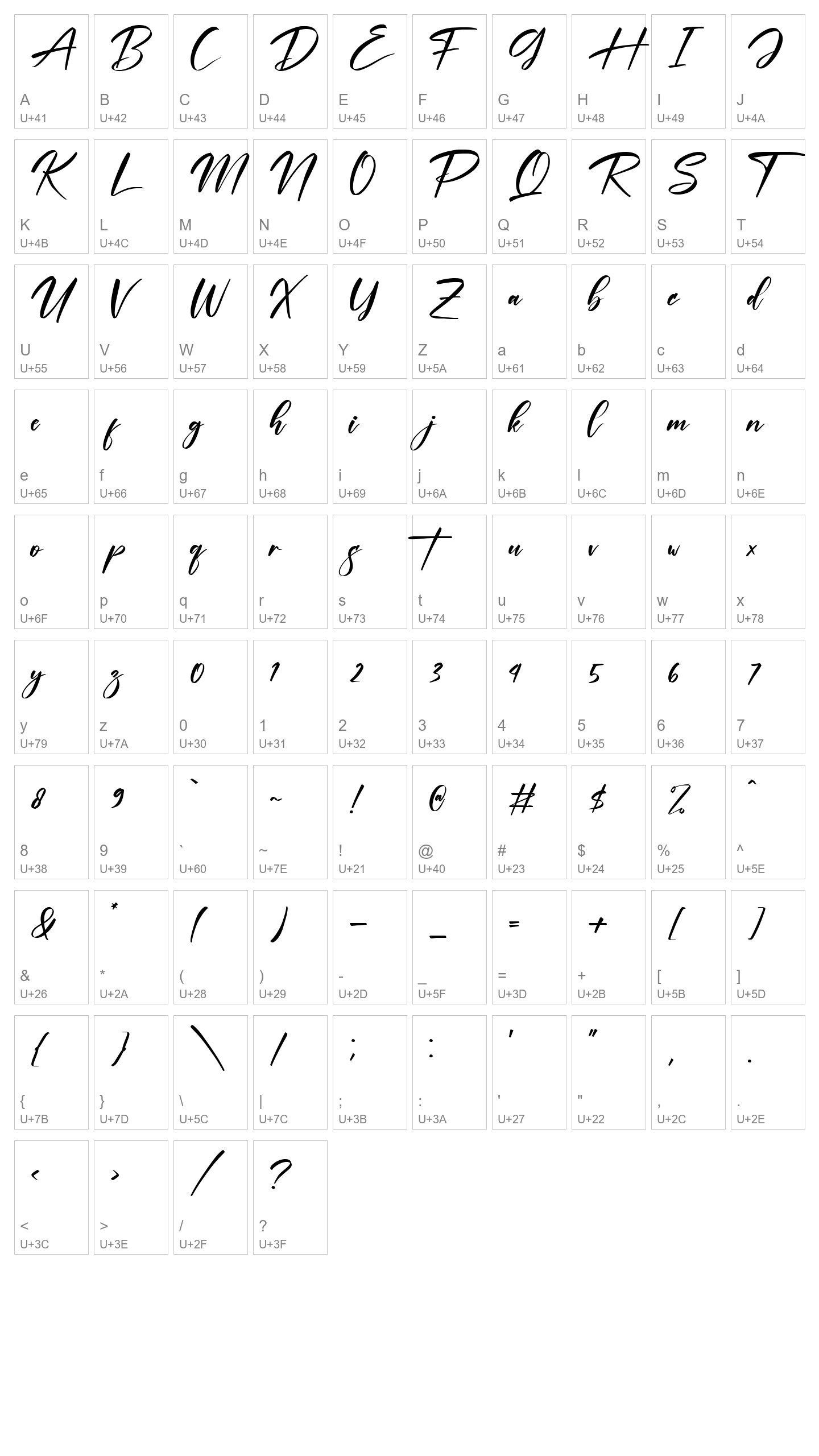 Character Map Image
