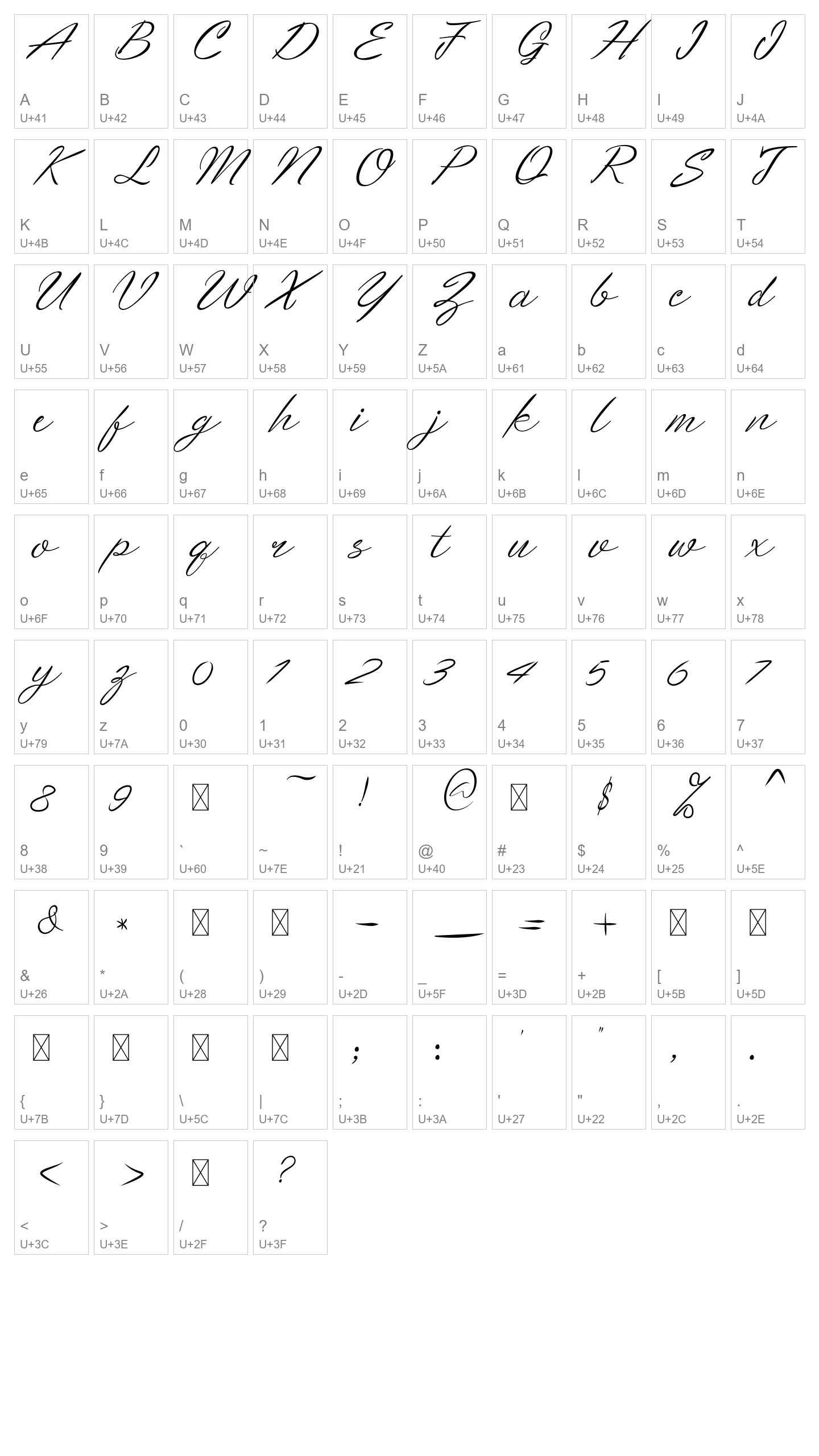 Character Map Image