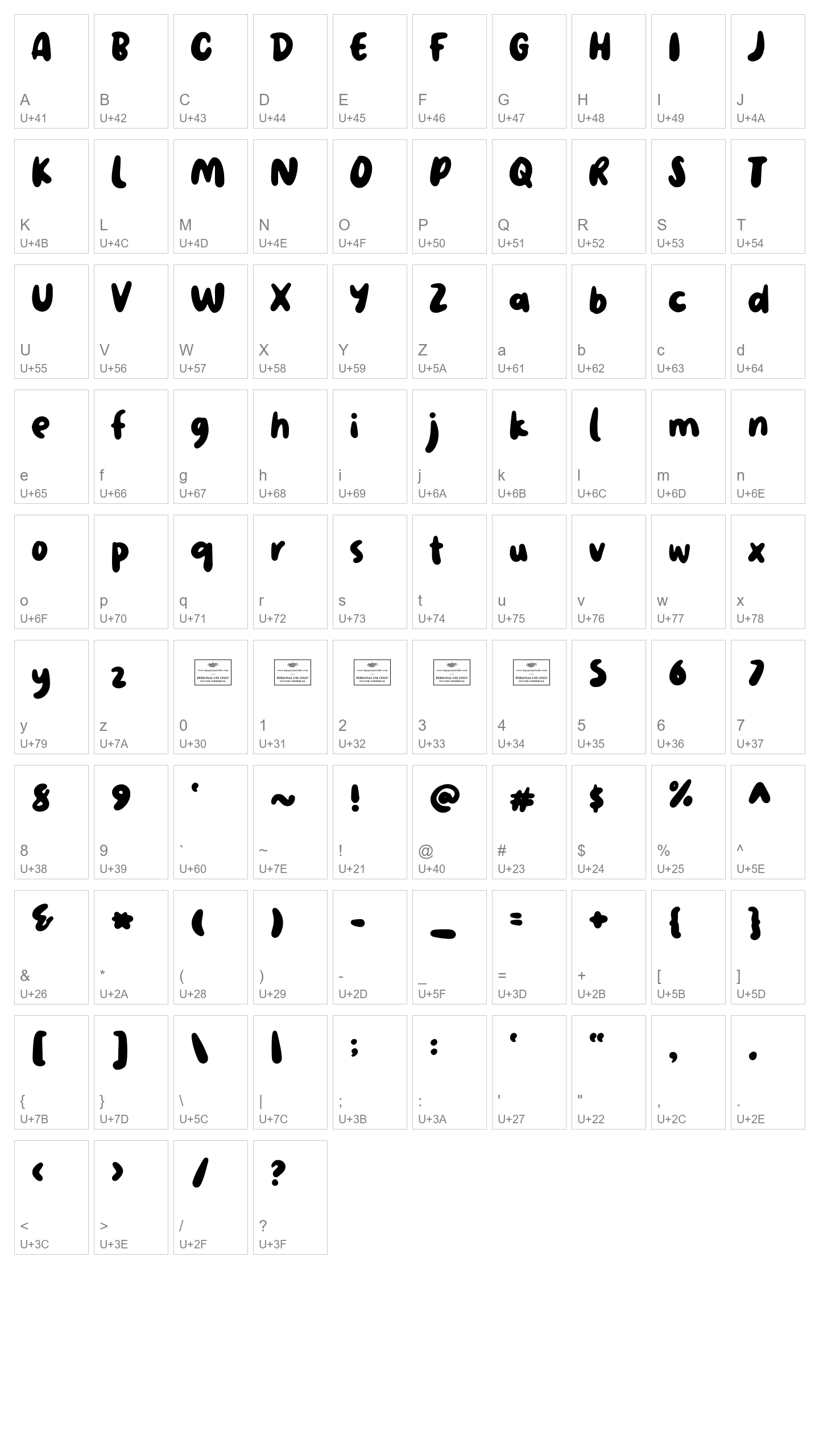 Character Map Image