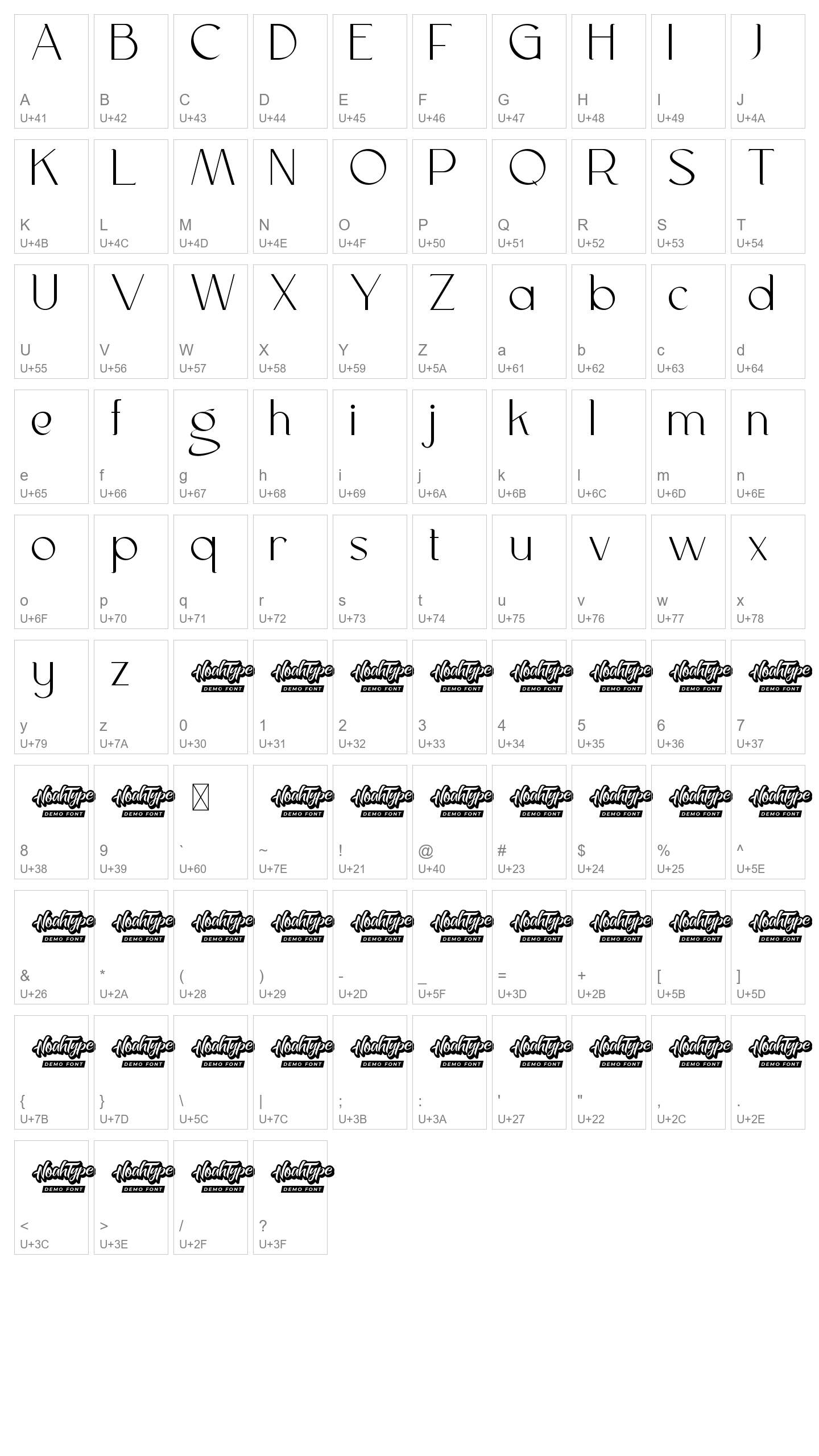 Character Map Image