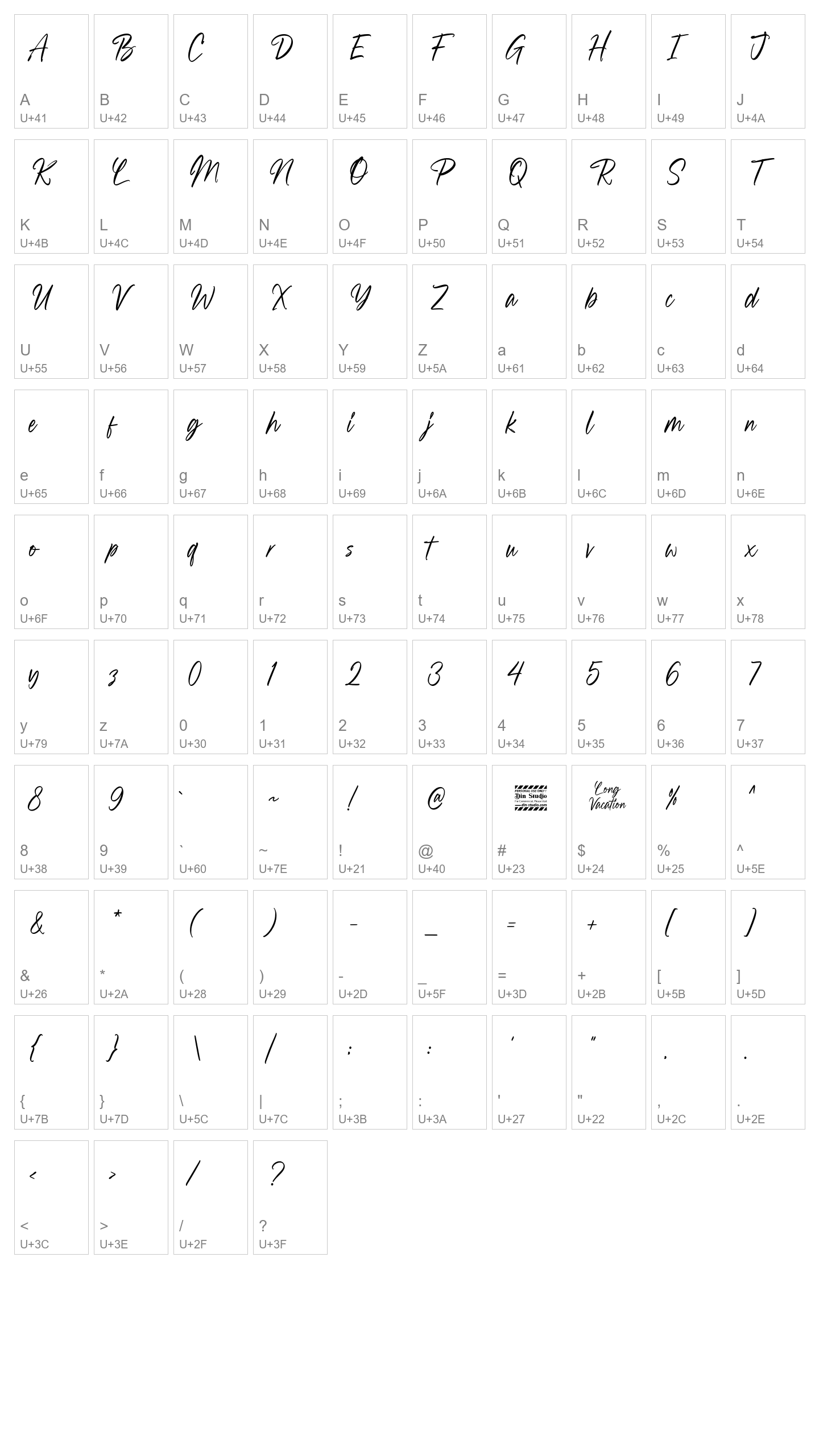 Character Map Image