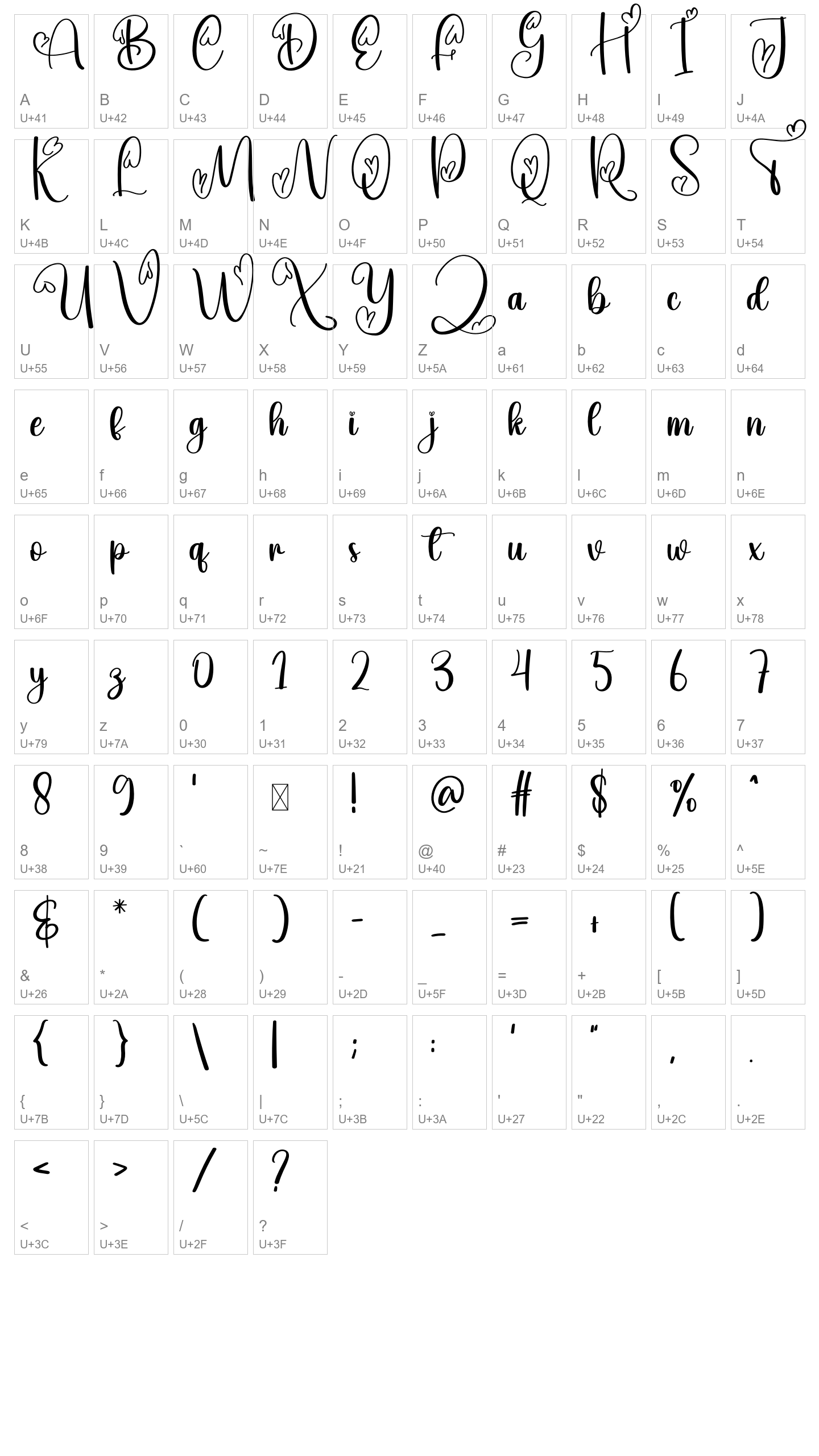 Character Map Image