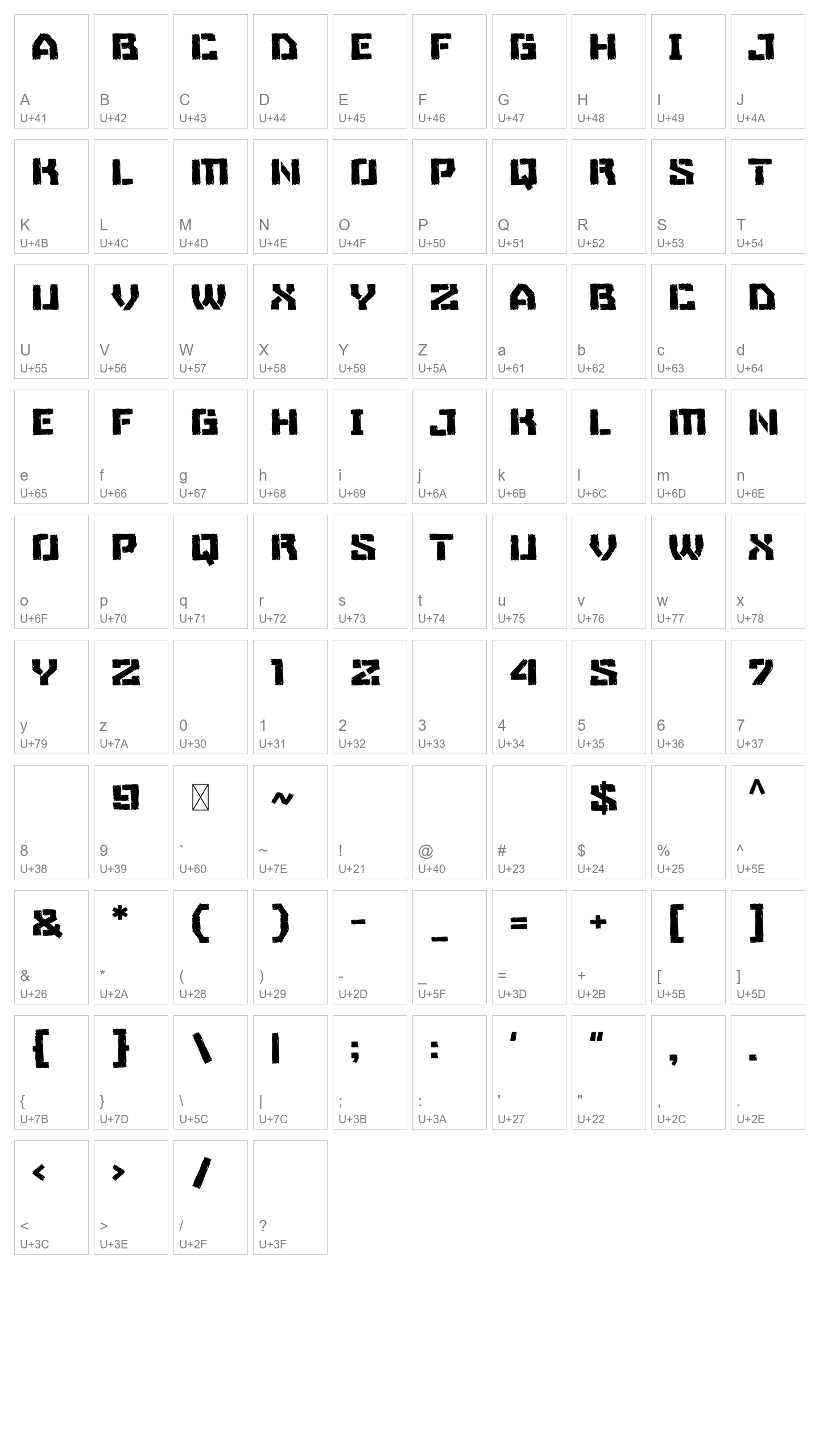Character Map Image