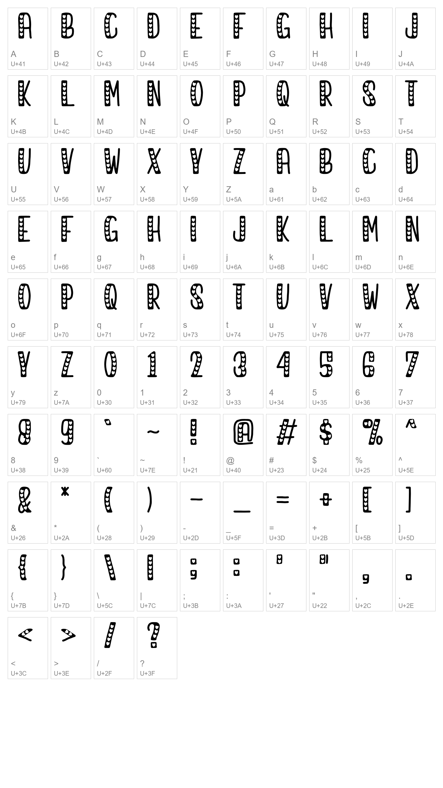 Character Map Image