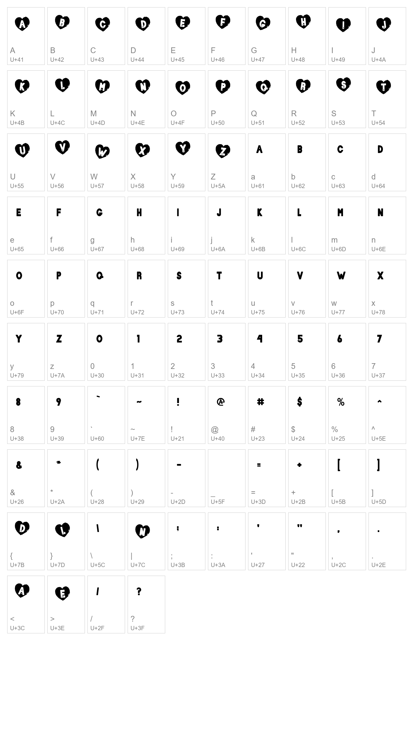 Character Map Image