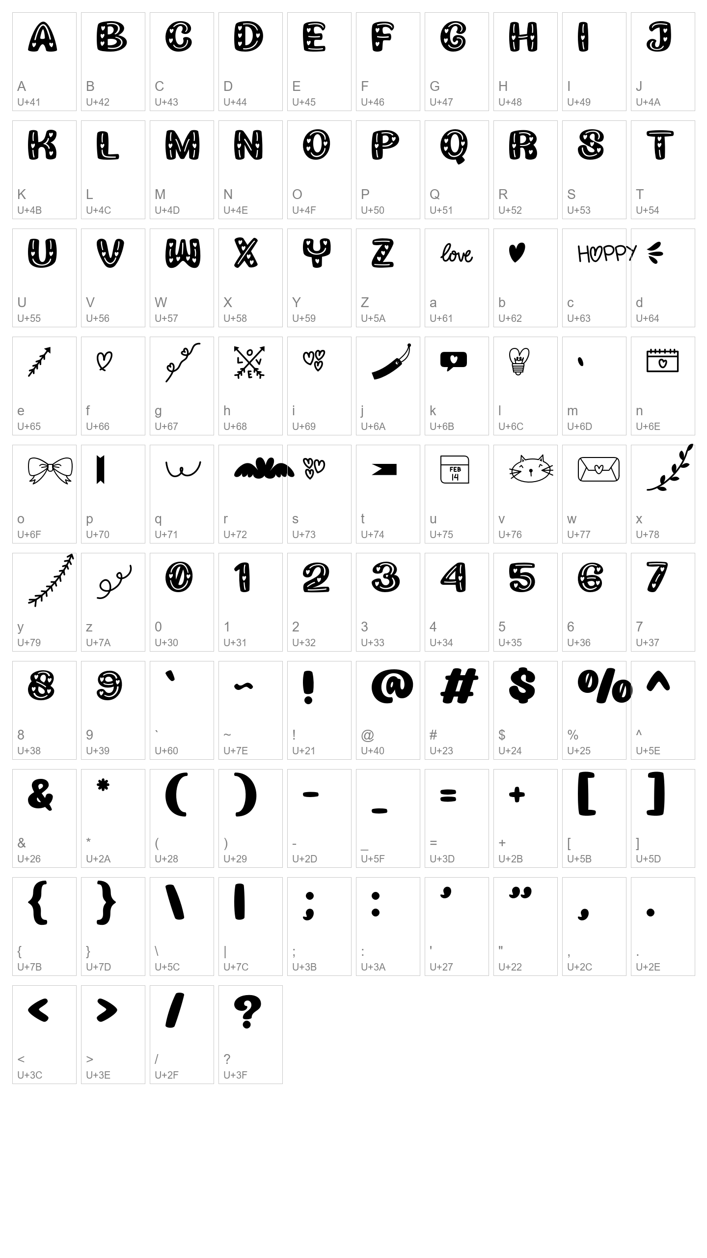 Character Map Image