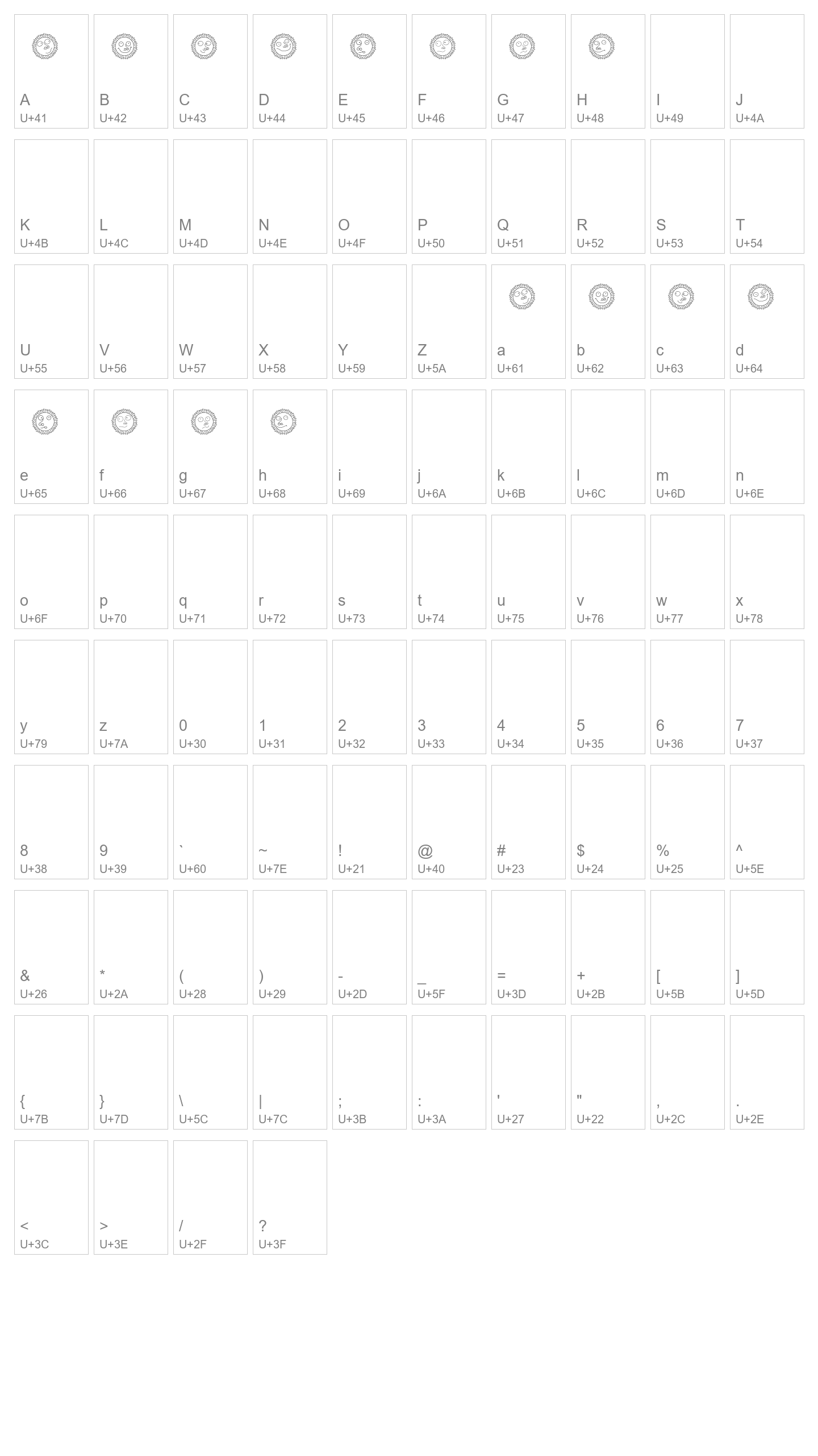 Character Map Image