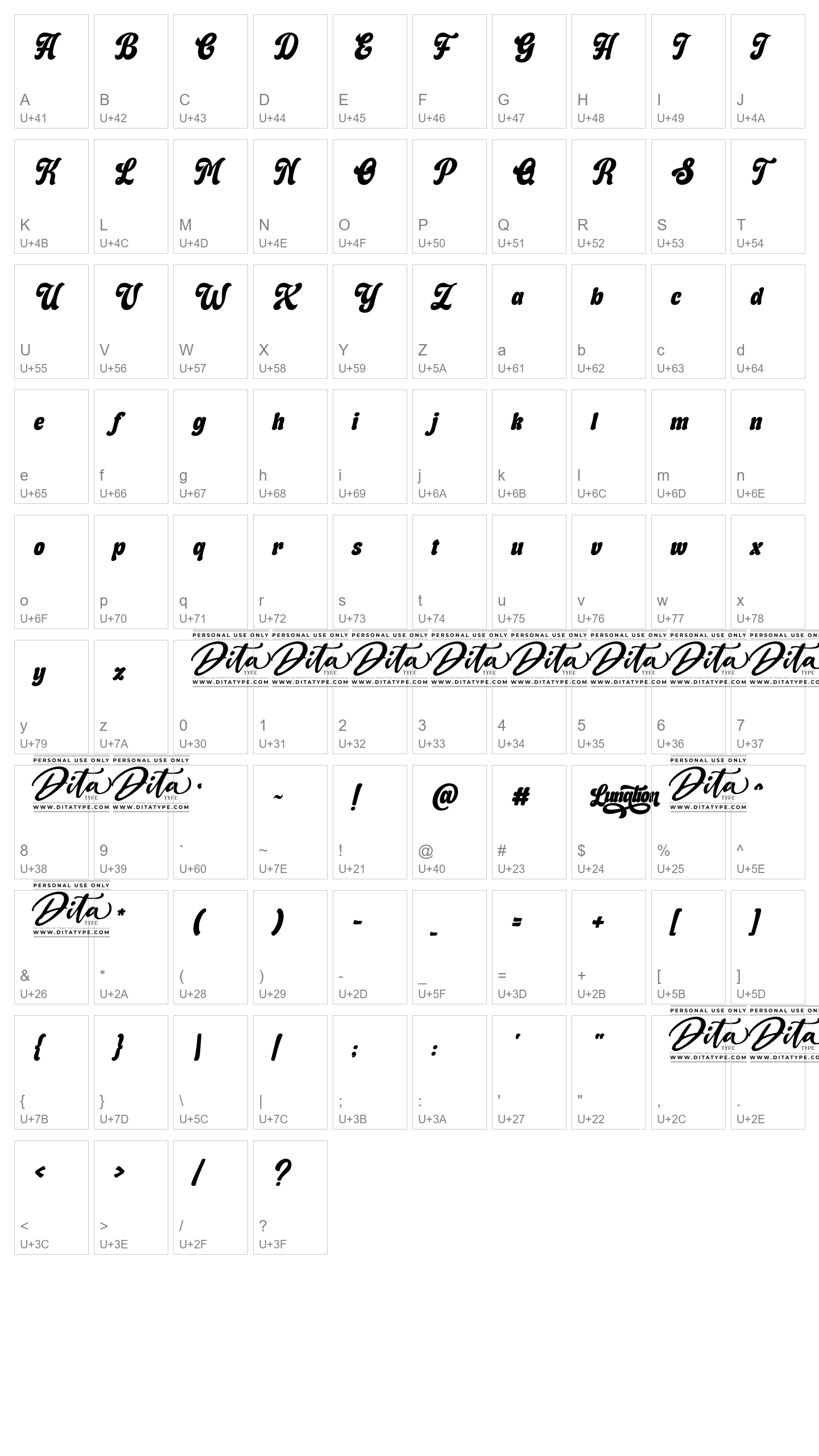 Character Map Image
