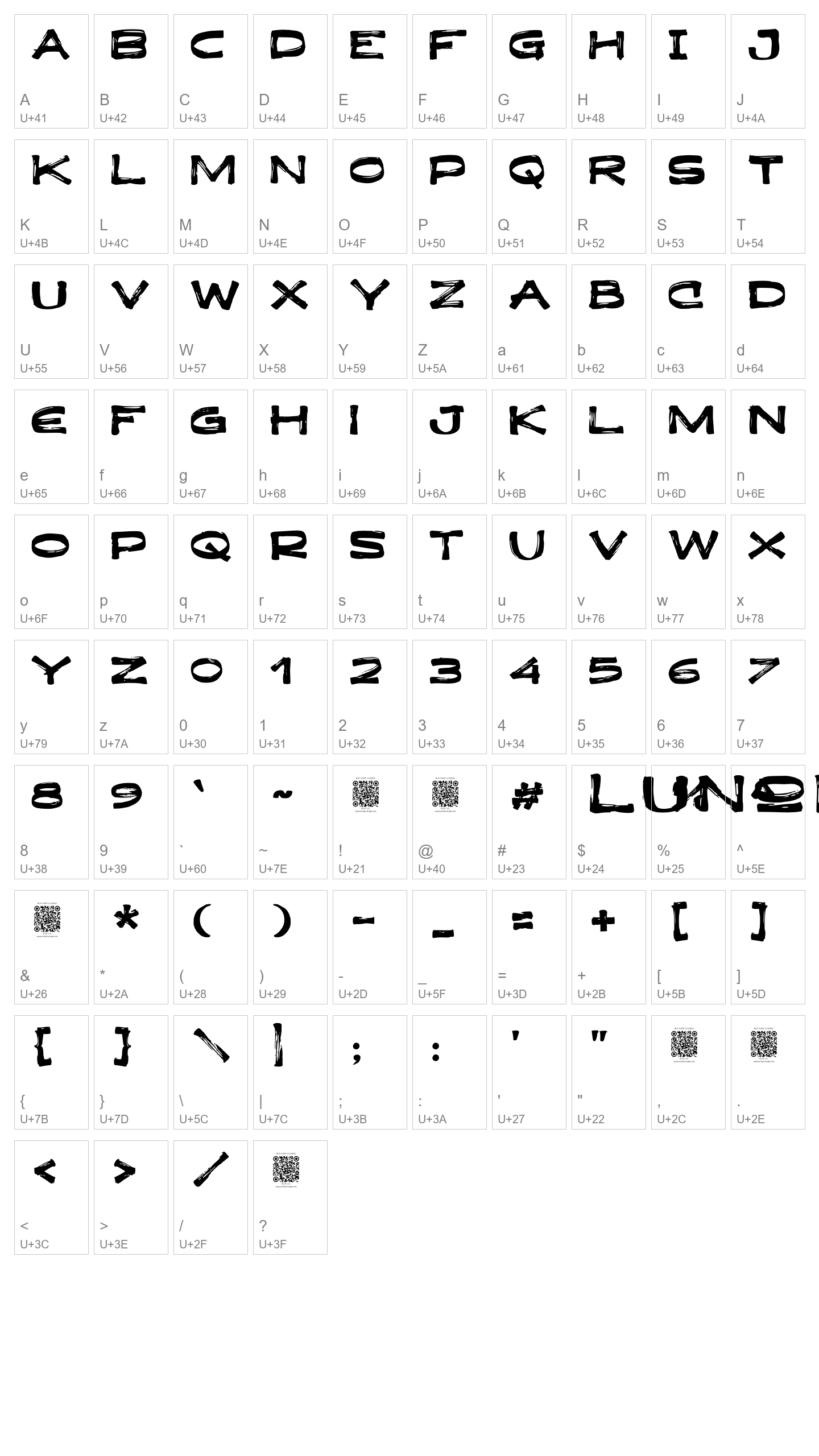 Character Map Image