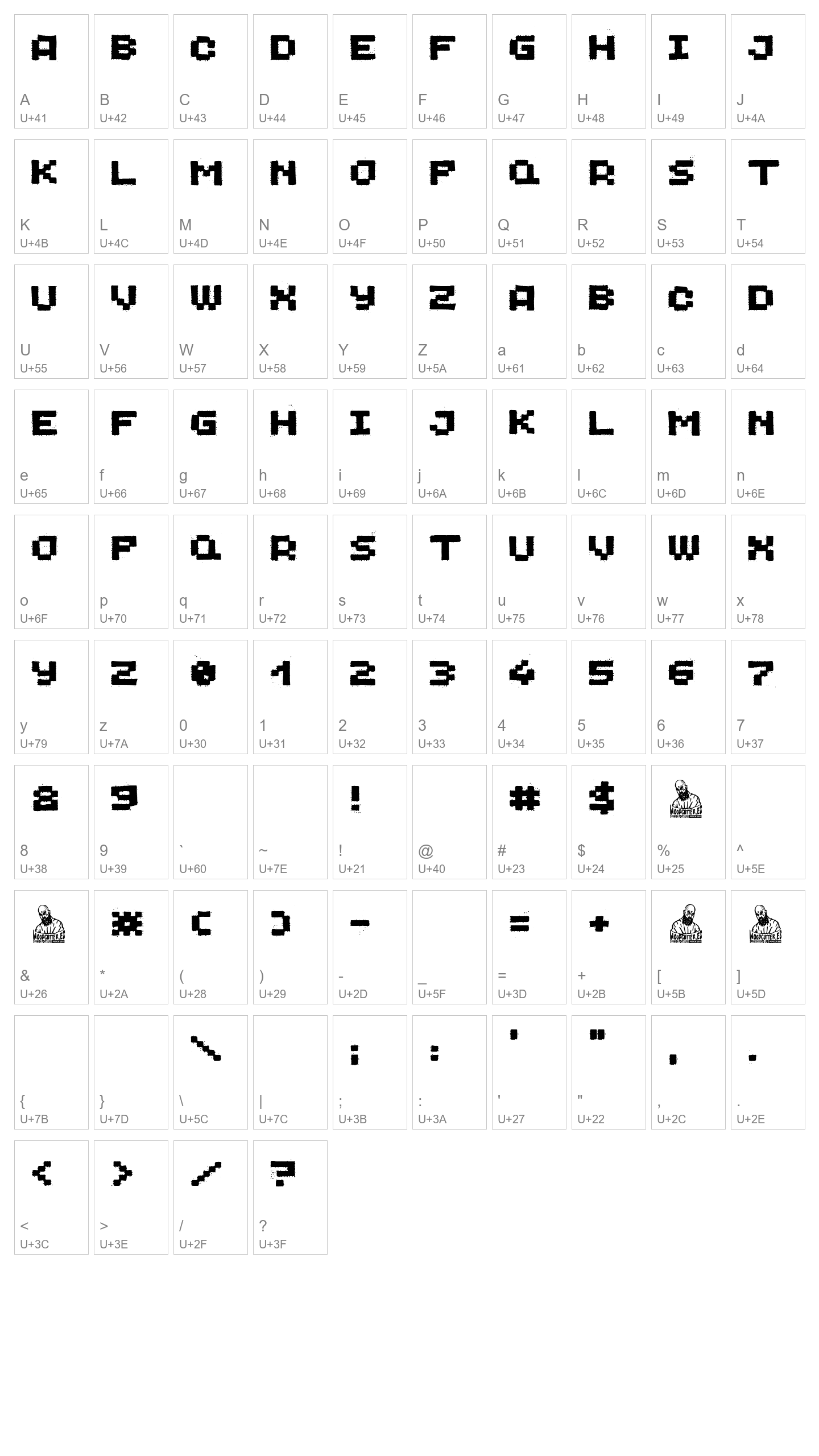 Character Map Image
