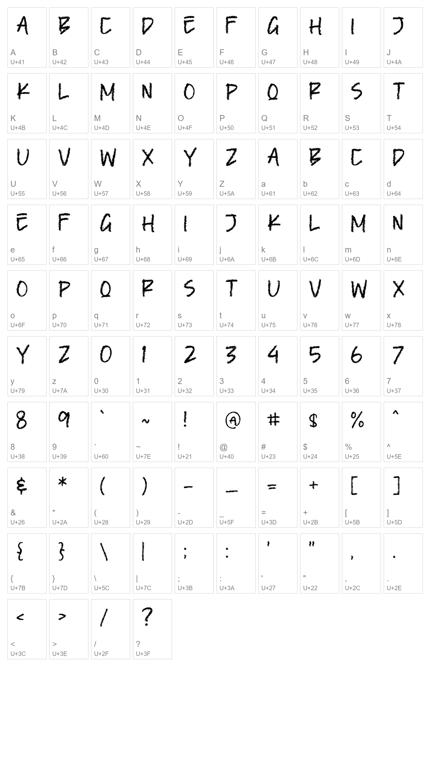 Character Map Image