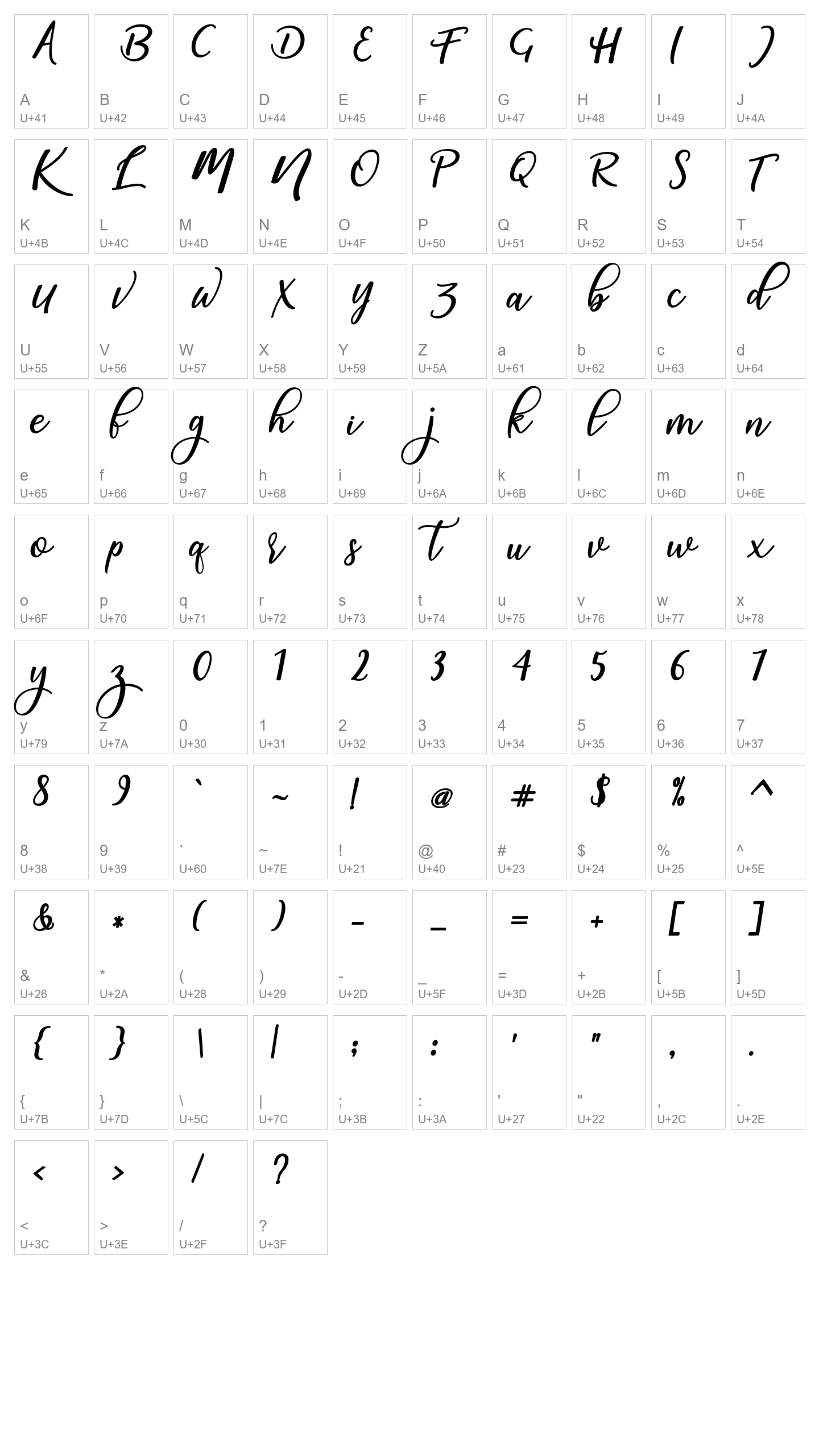 Character Map Image