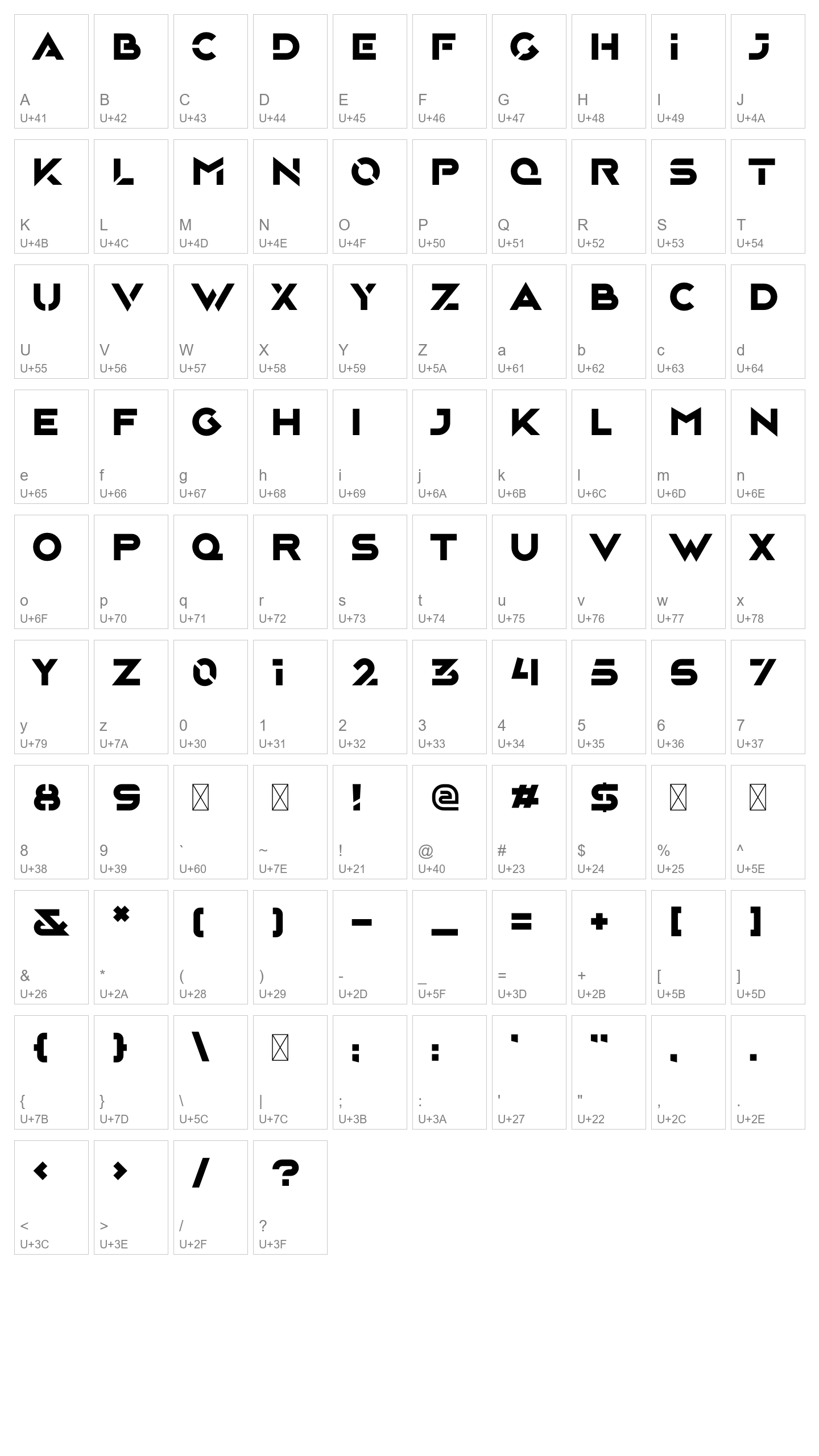 Character Map Image