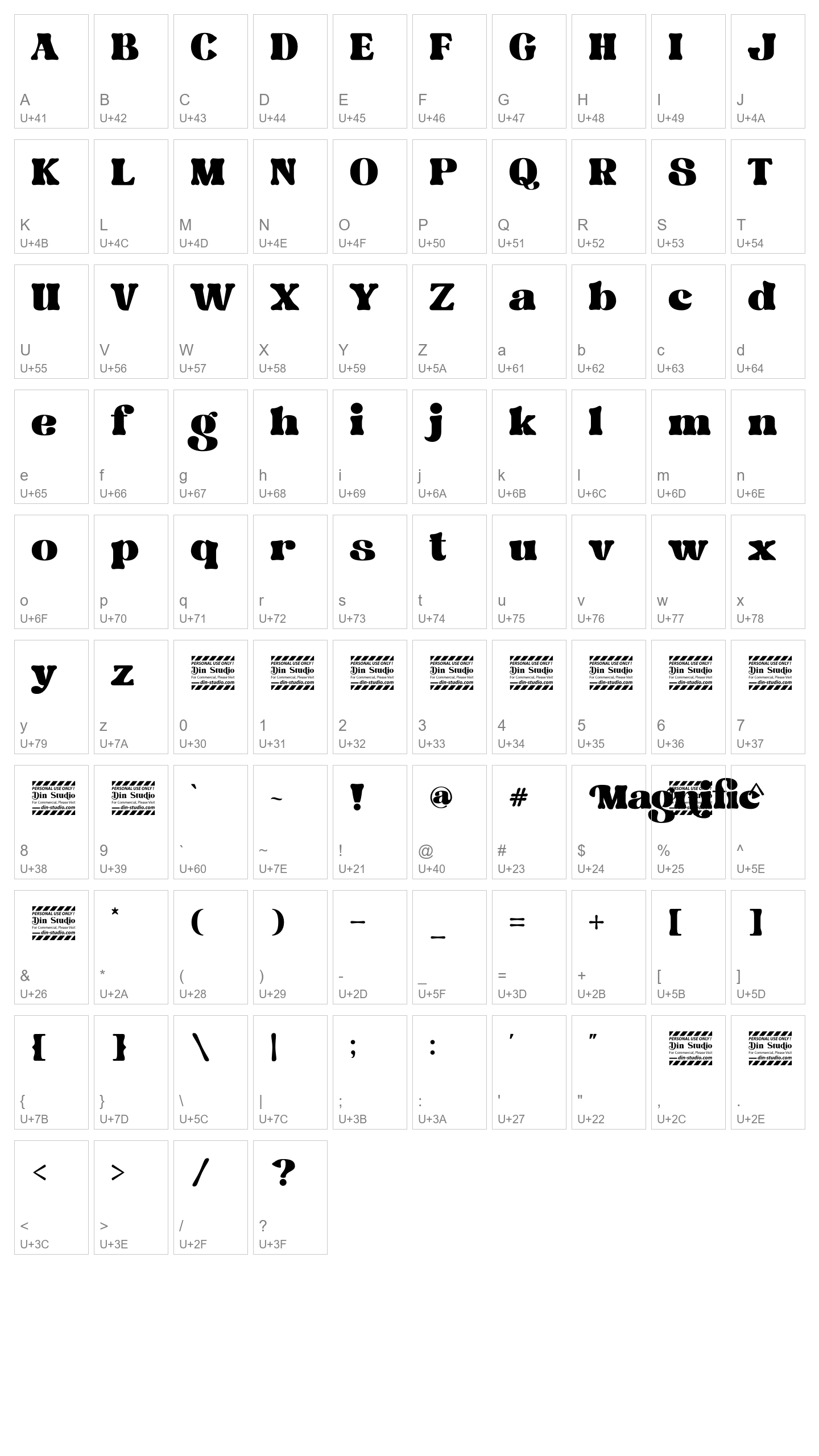 Character Map Image