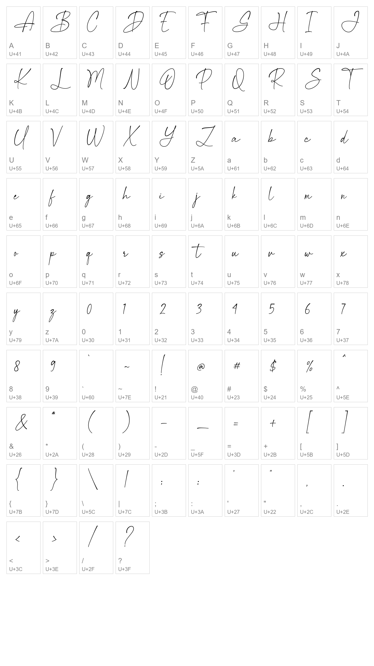 Character Map Image