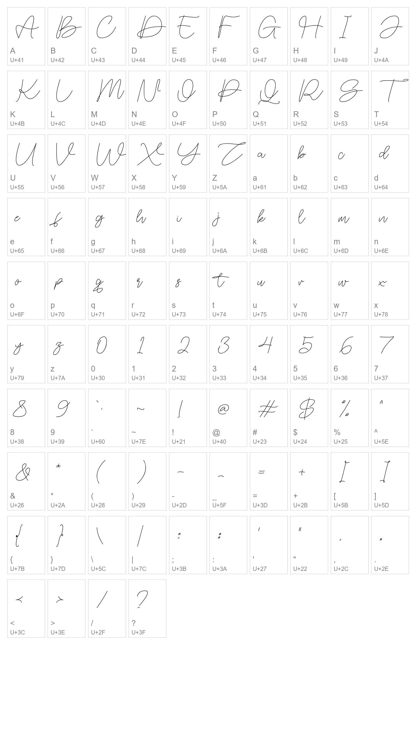 Character Map Image