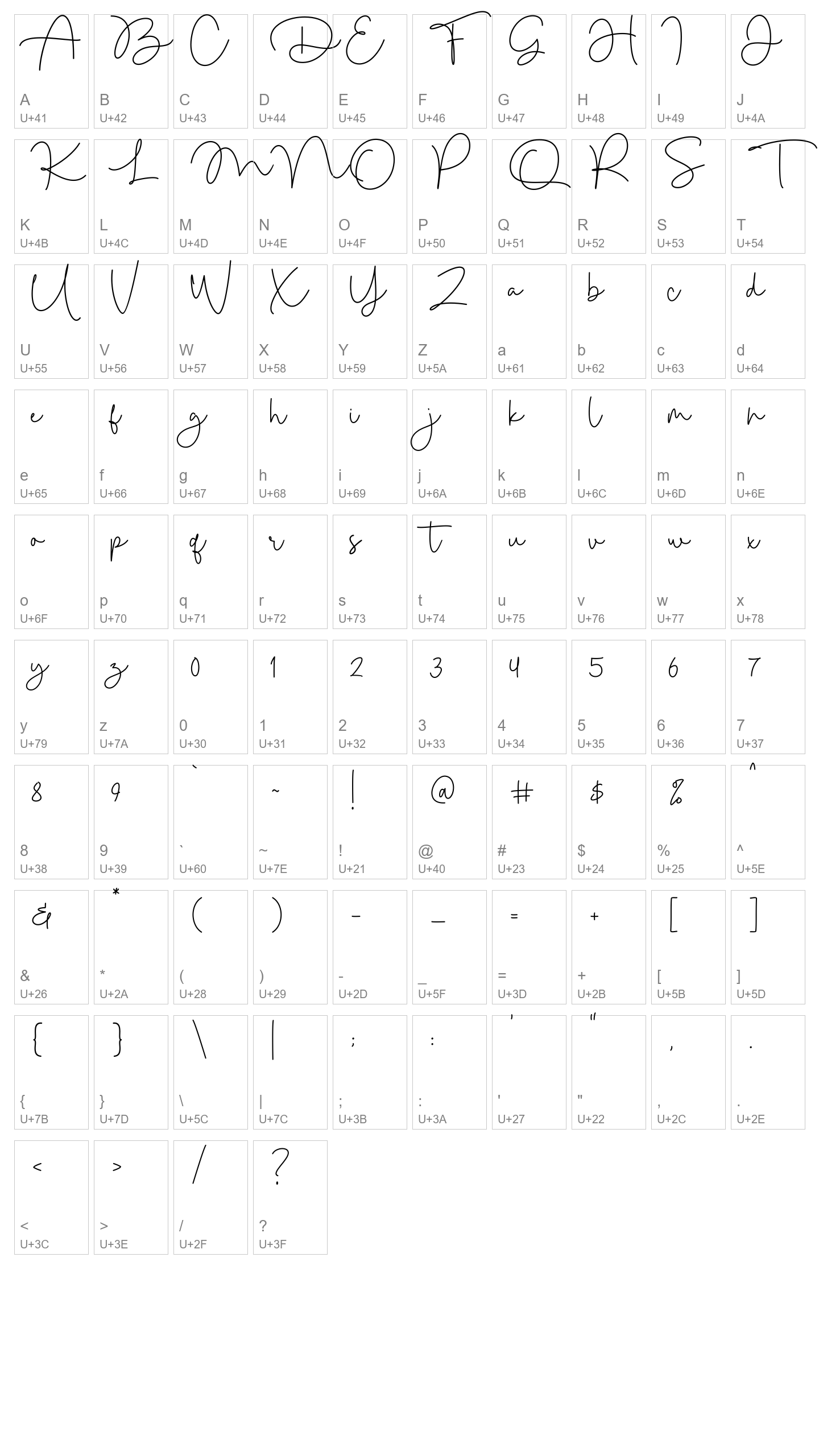 Character Map Image