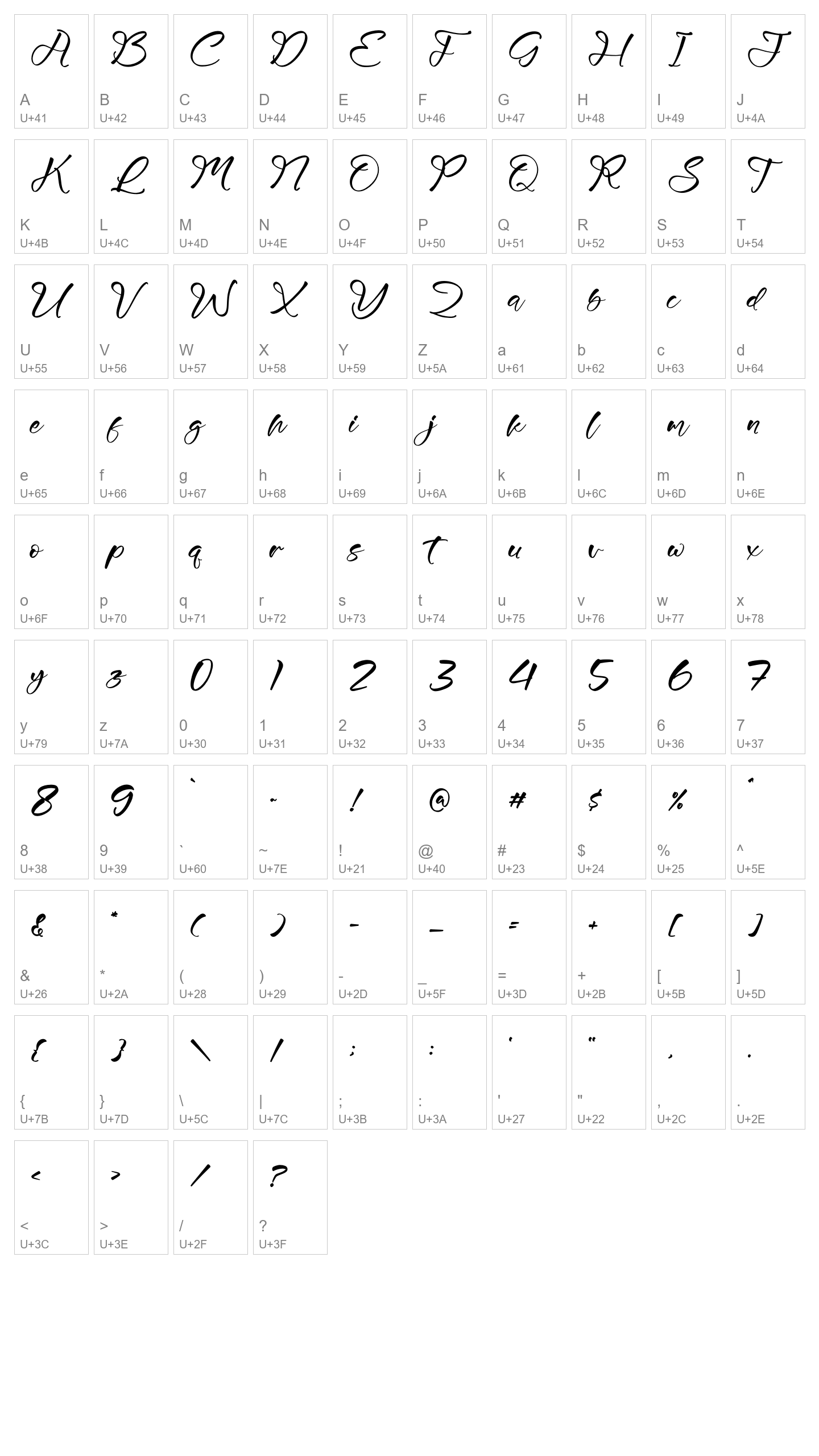 Character Map Image