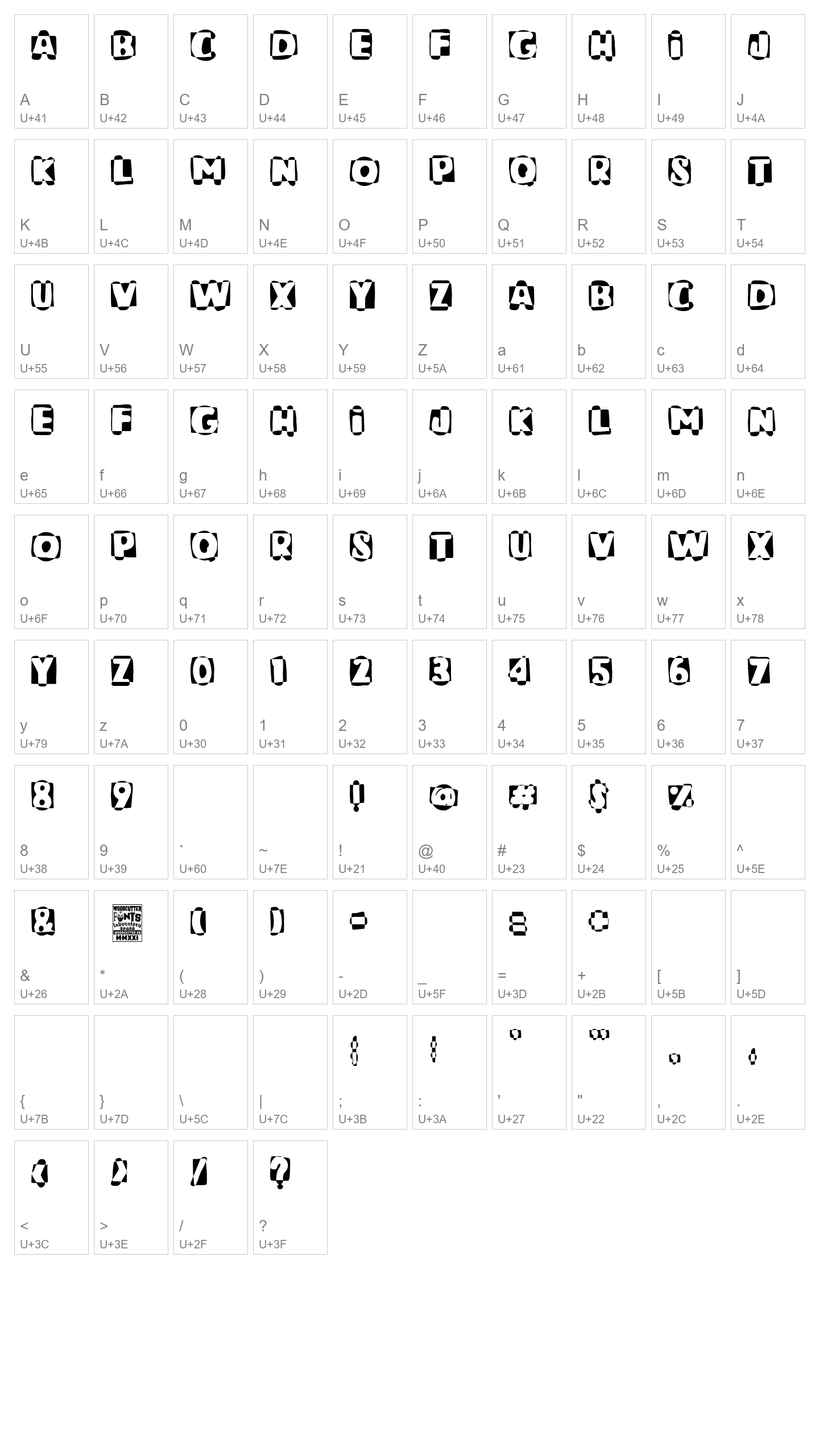 Character Map Image