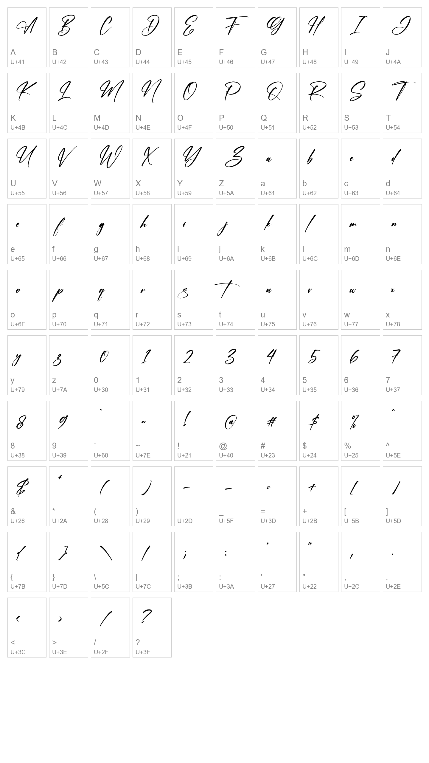 Character Map Image