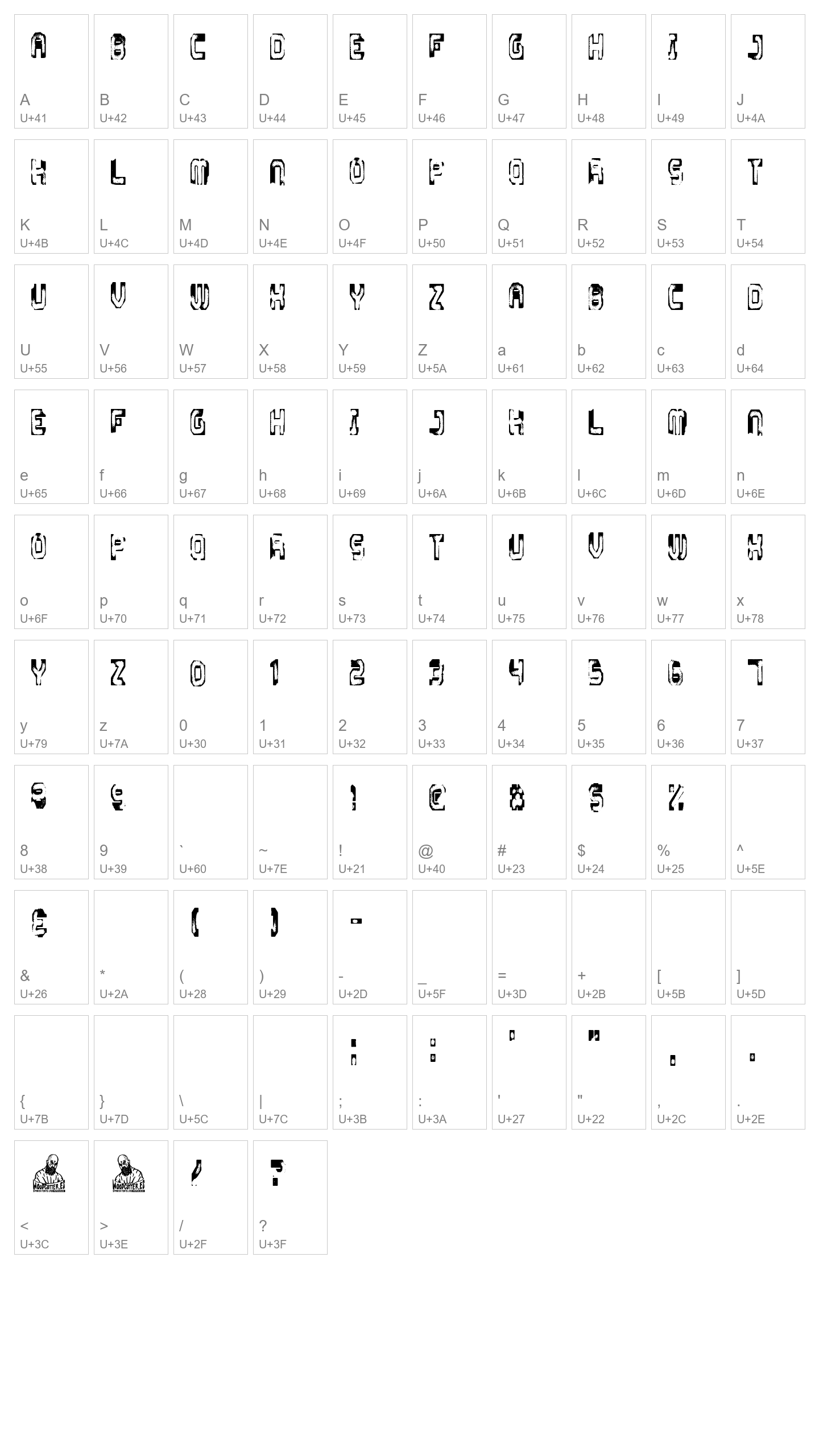 Character Map Image