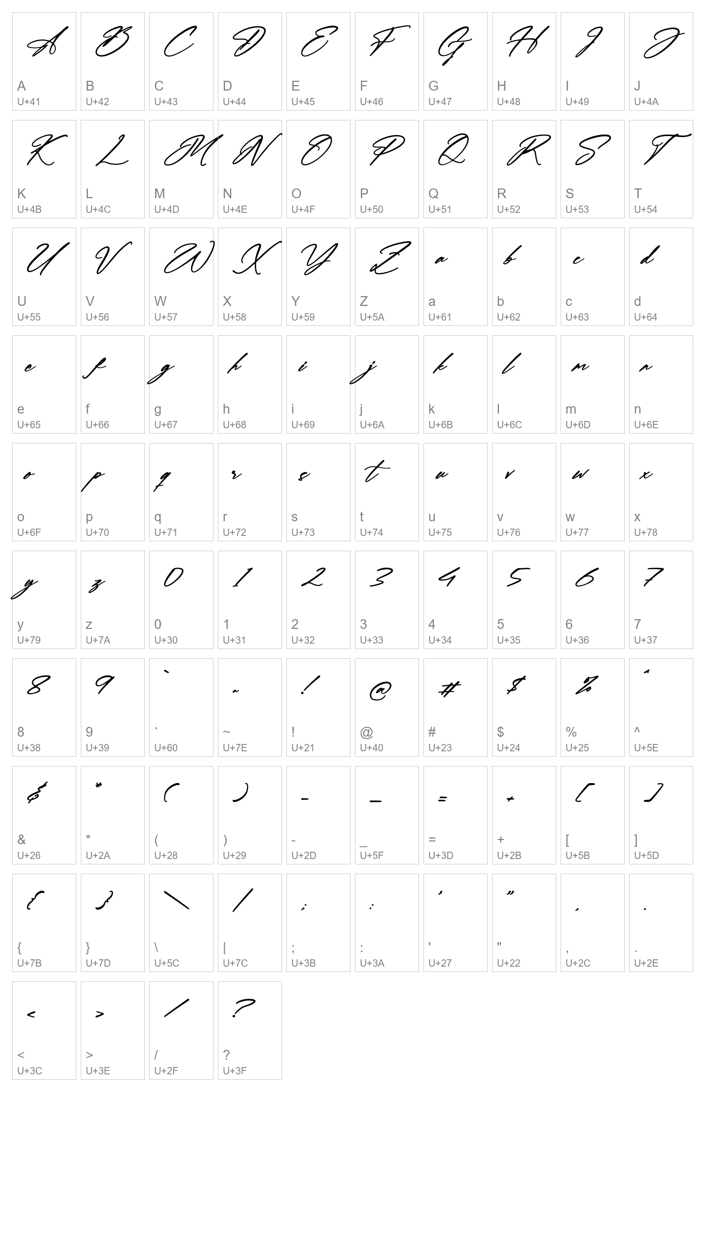 Character Map Image