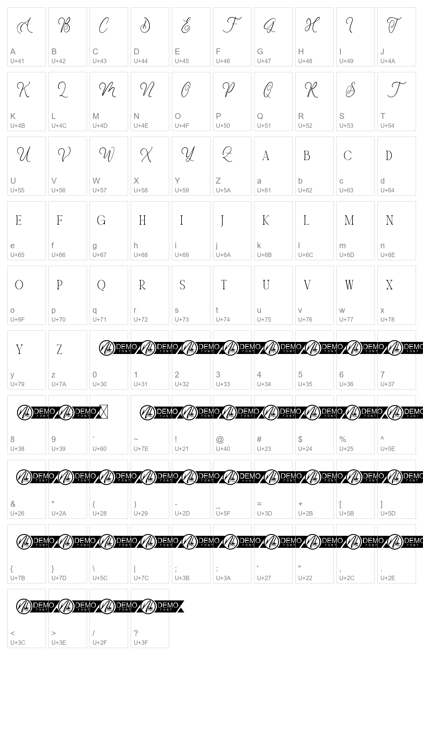 Character Map Image