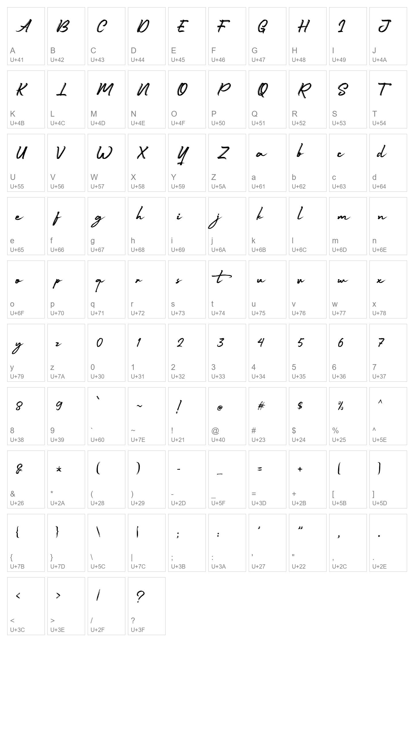 Character Map Image