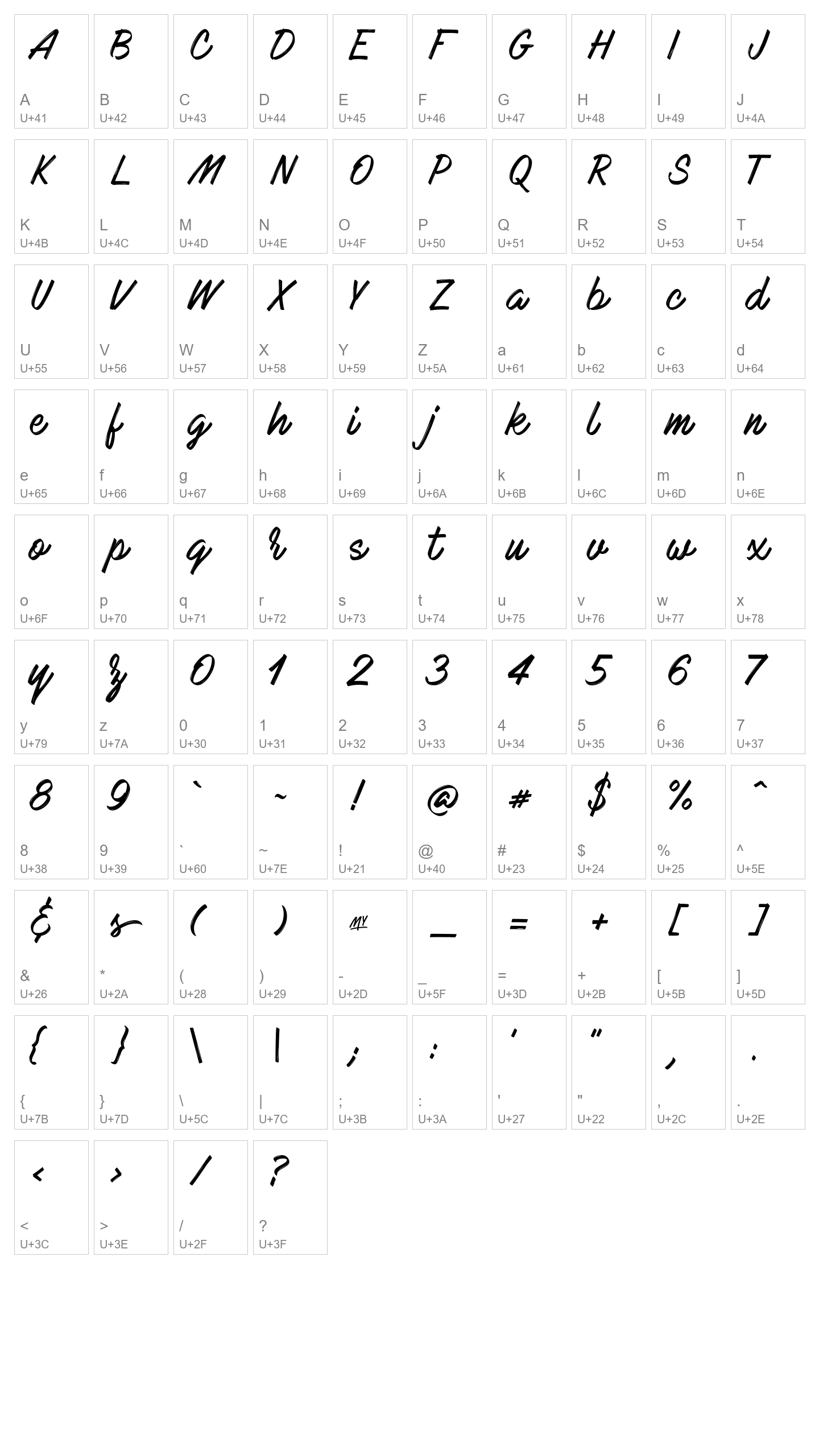 Character Map Image