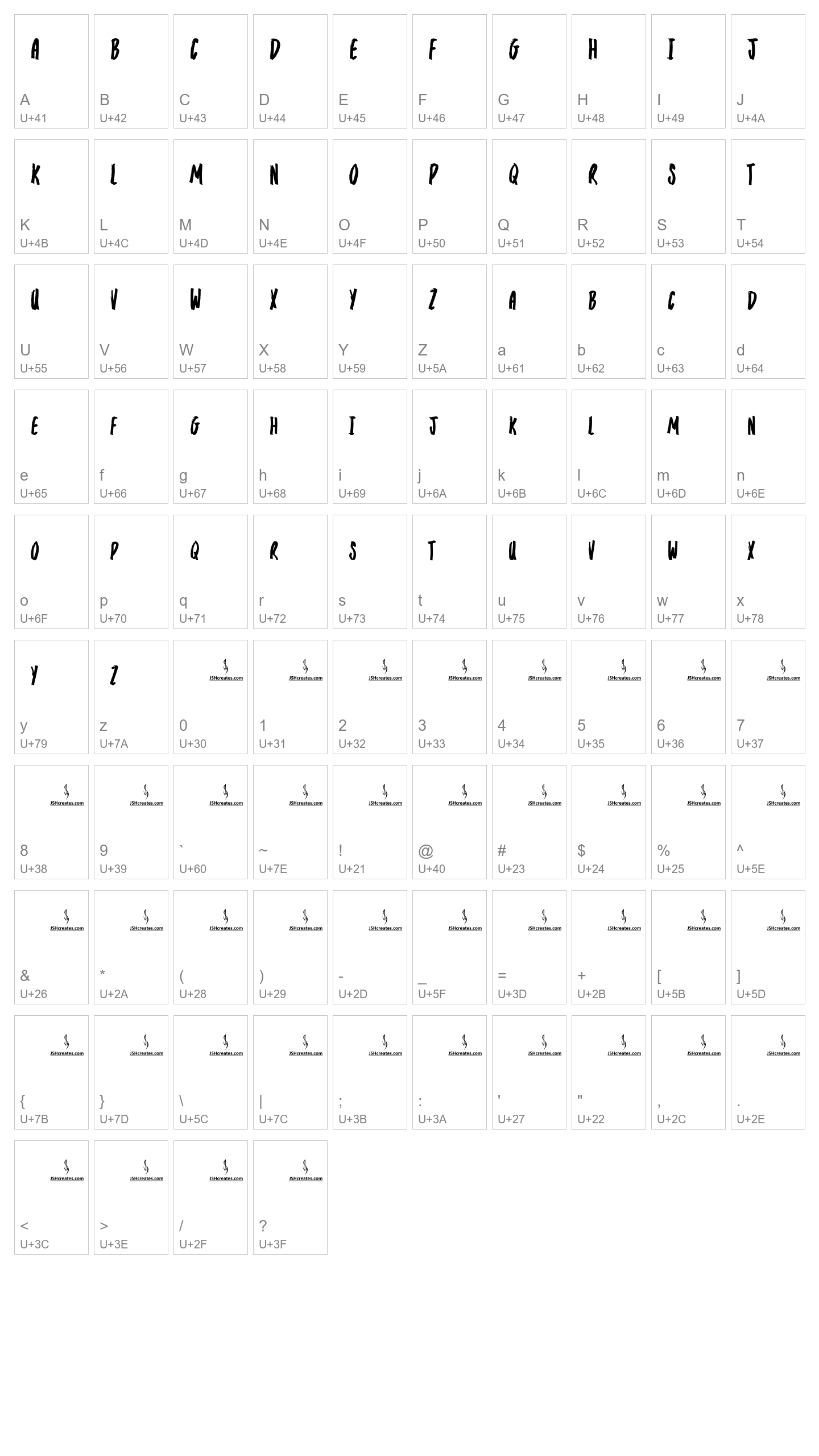 Character Map Image
