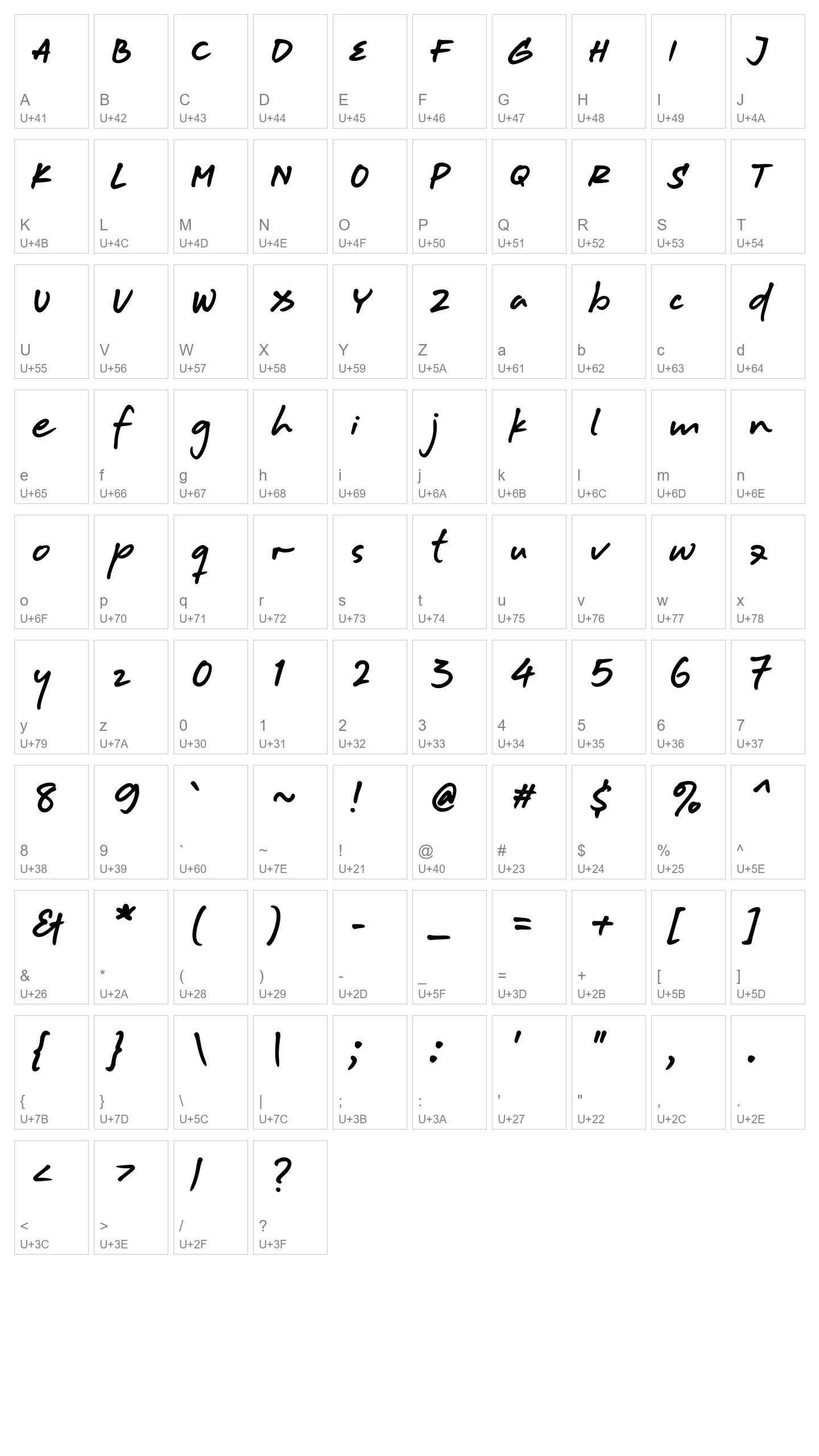 Character Map Image