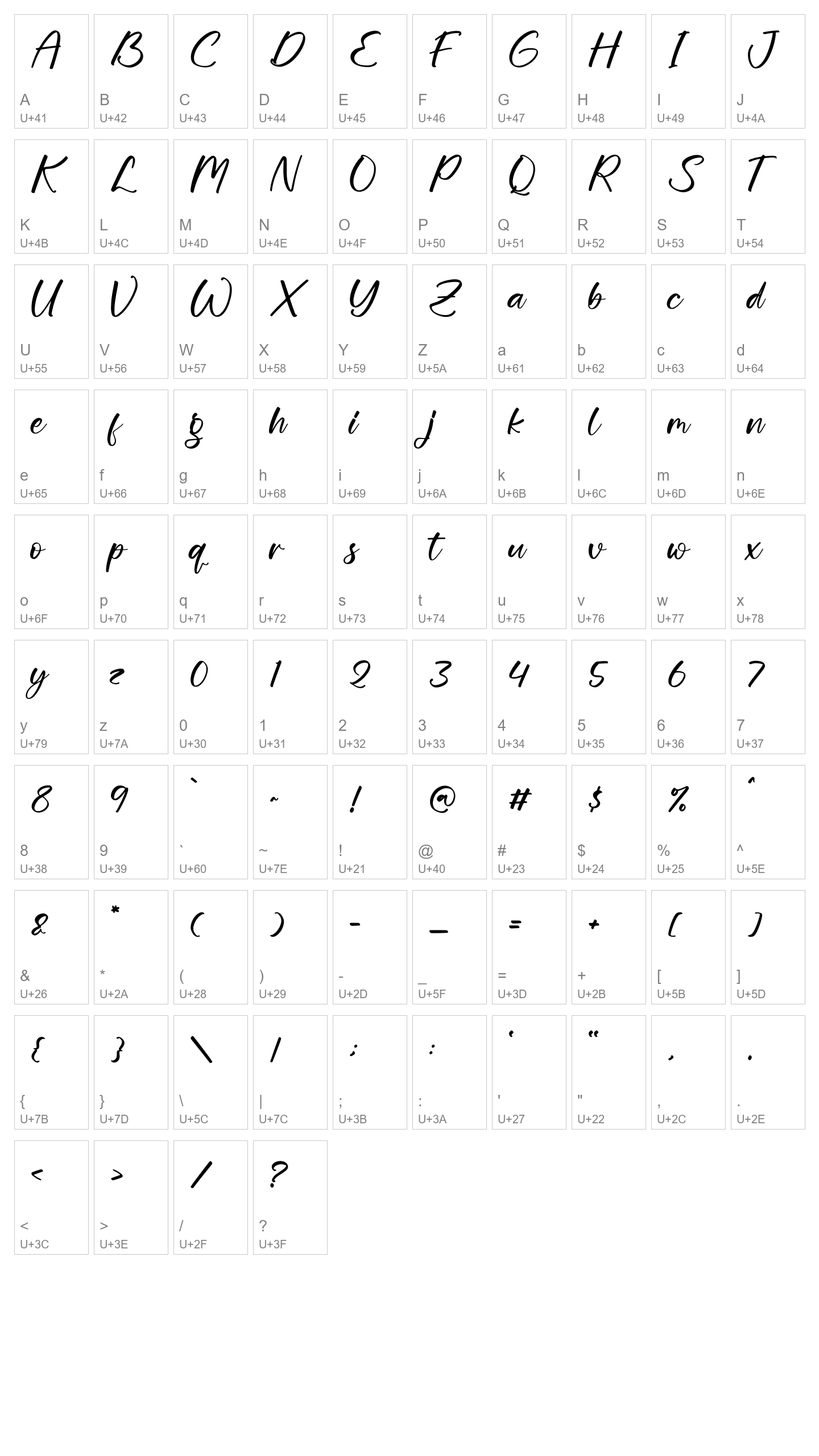 Character Map Image