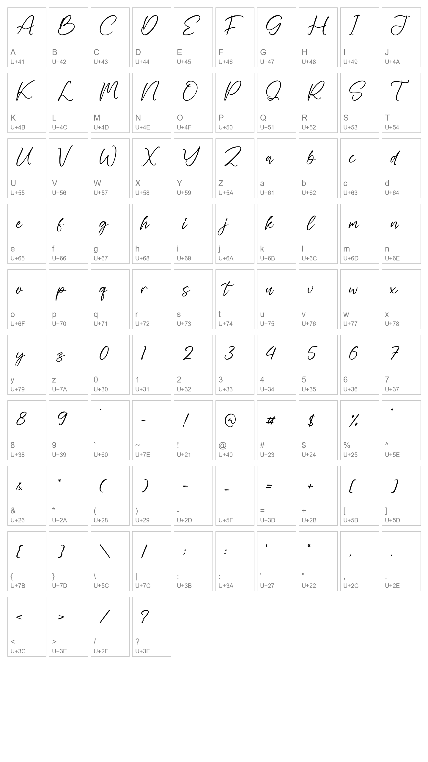 Character Map Image
