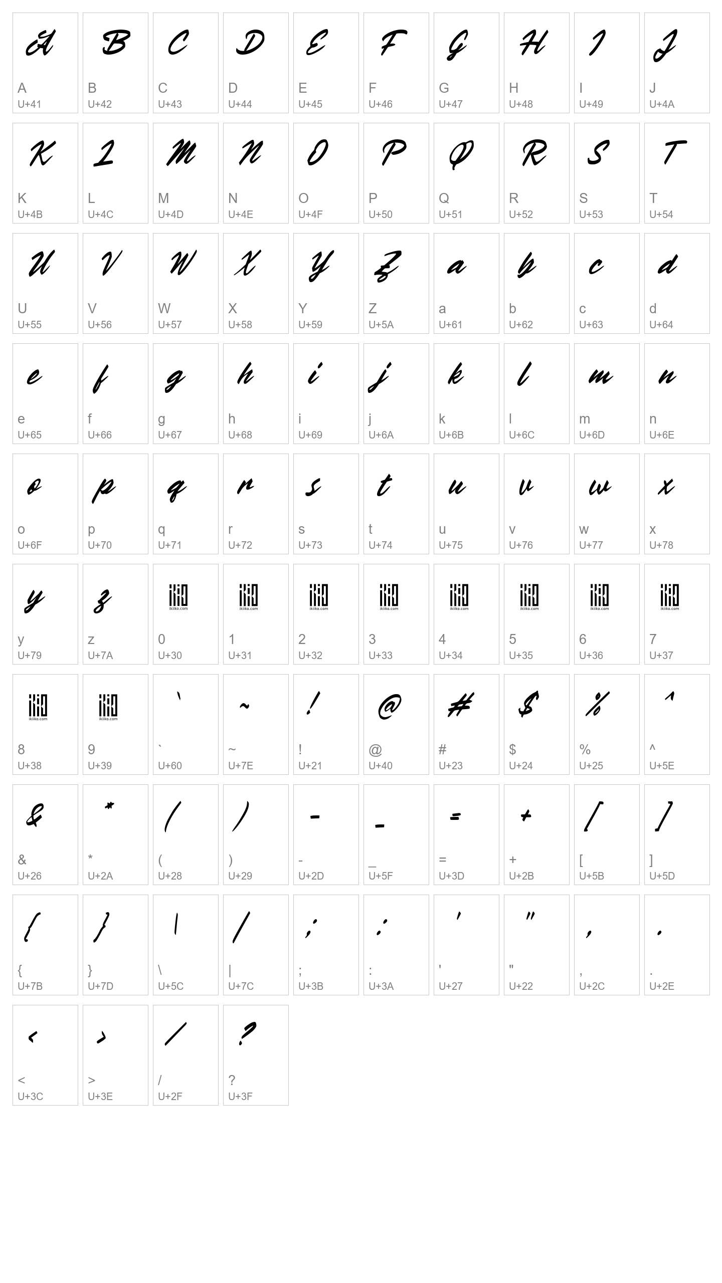 Character Map Image