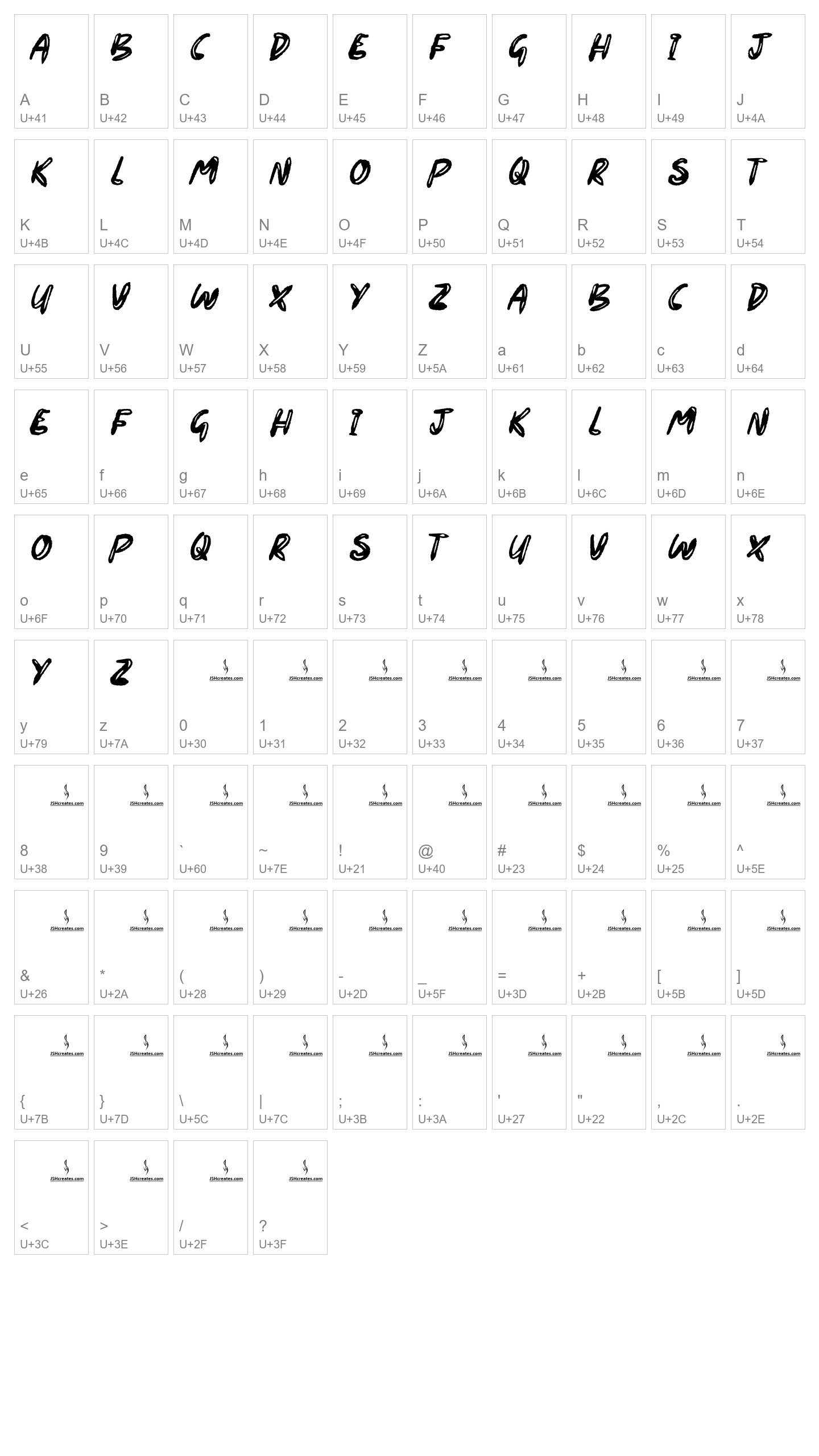 Character Map Image