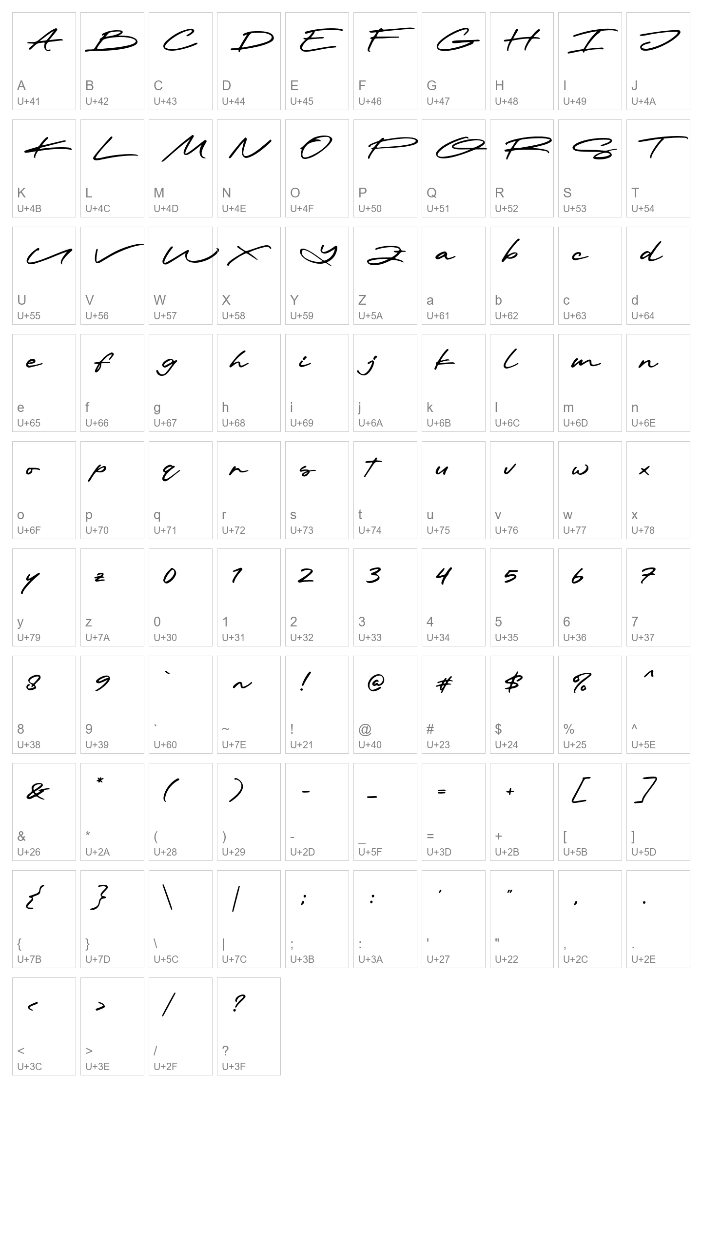 Character Map Image