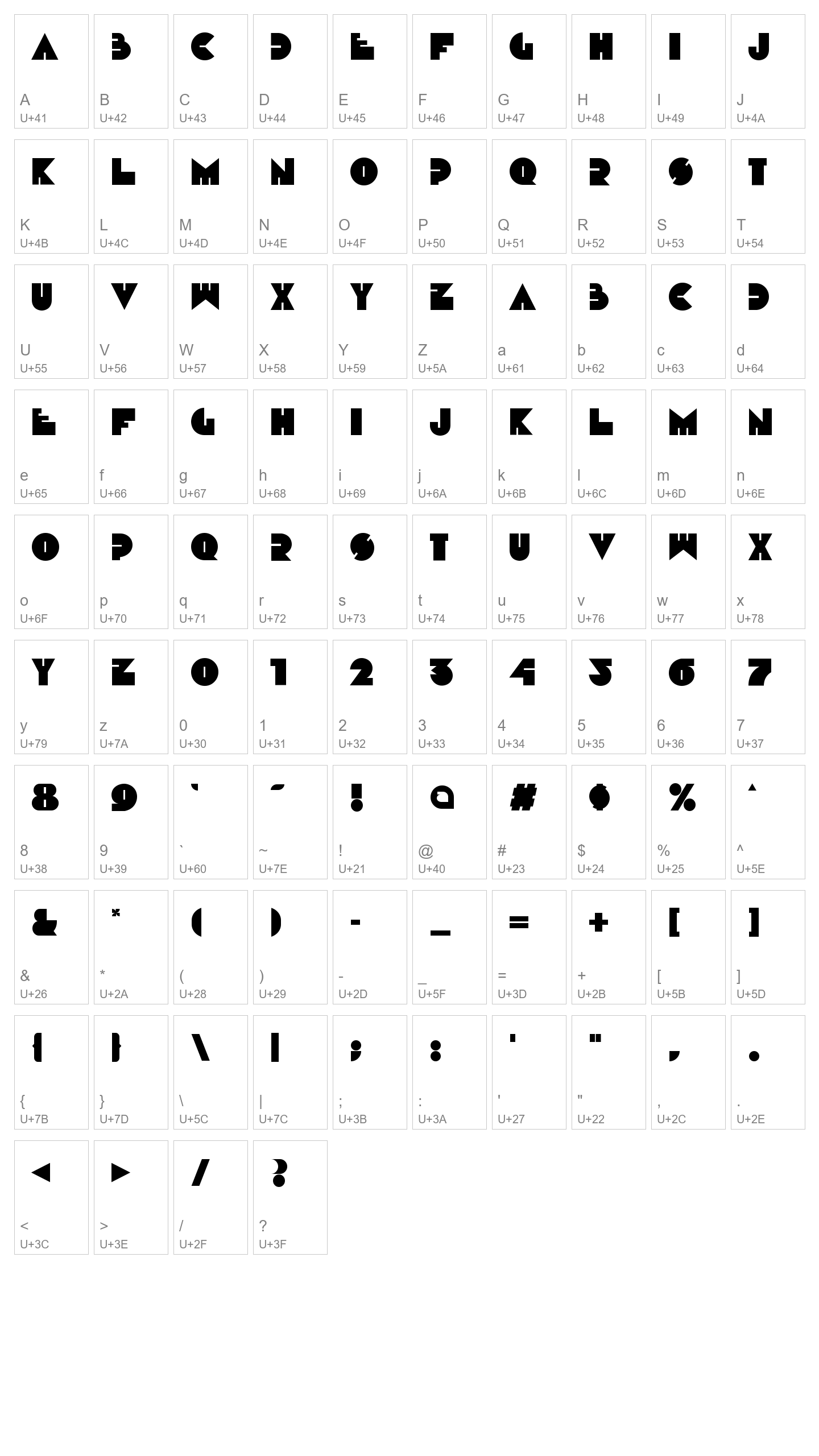 Character Map Image
