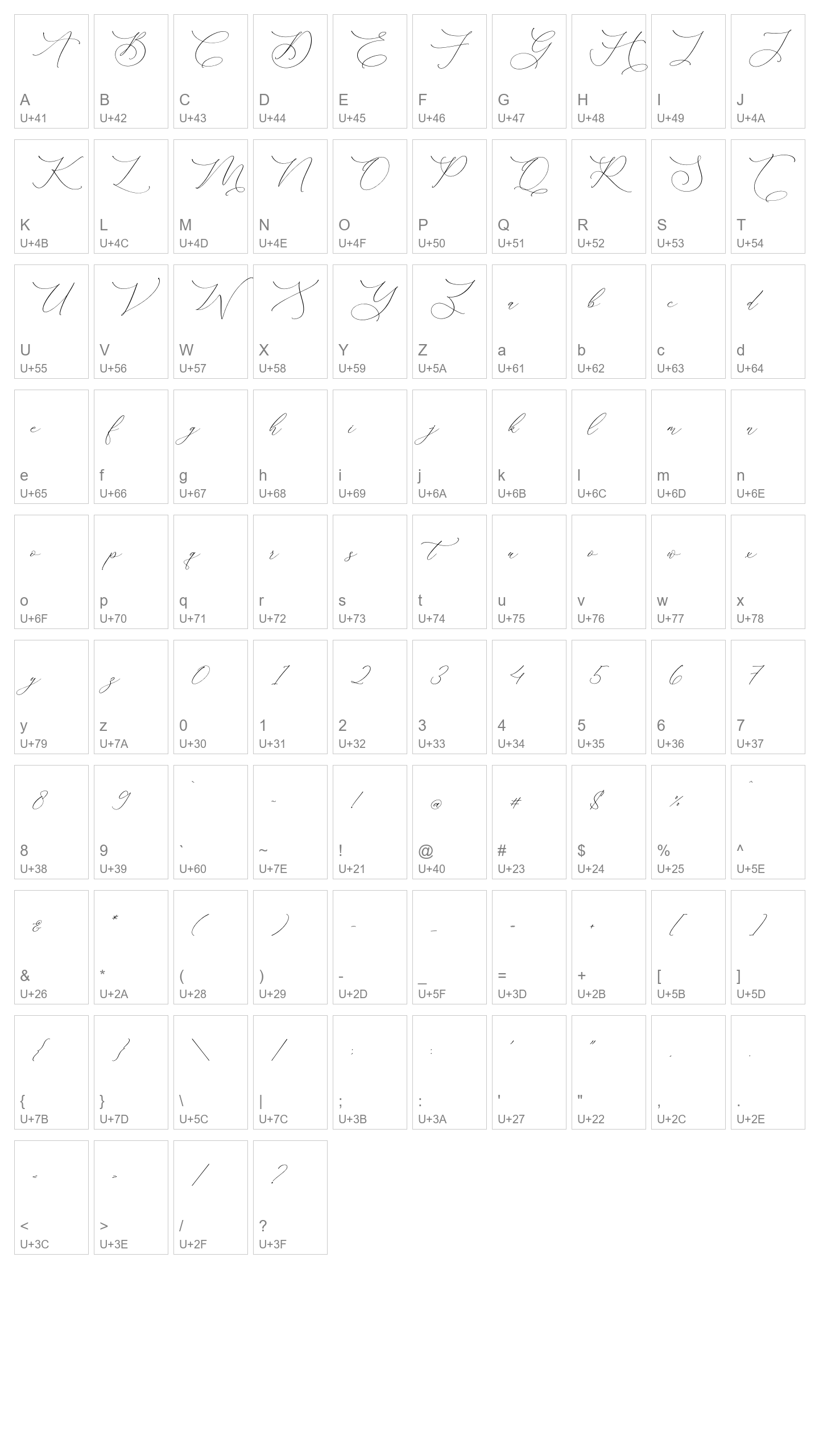 Character Map Image