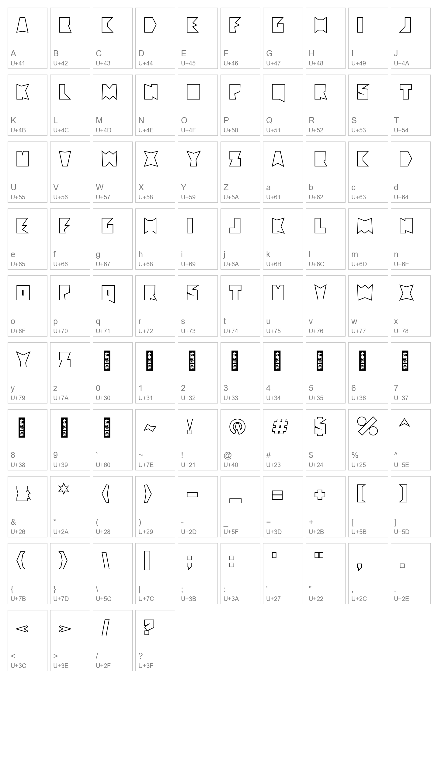 Character Map Image