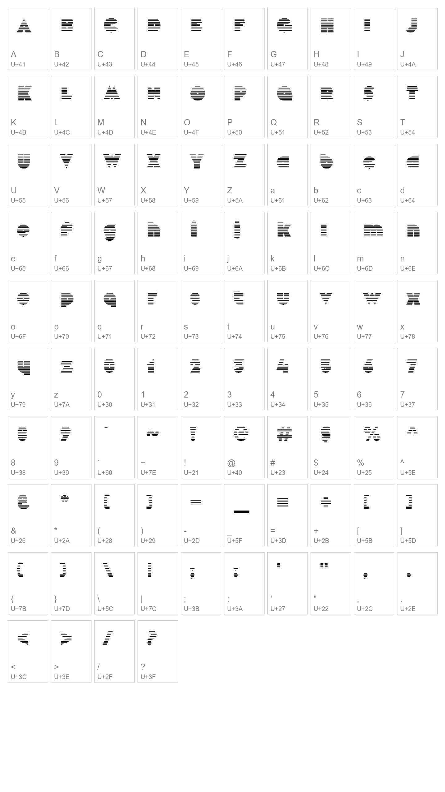 Character Map Image