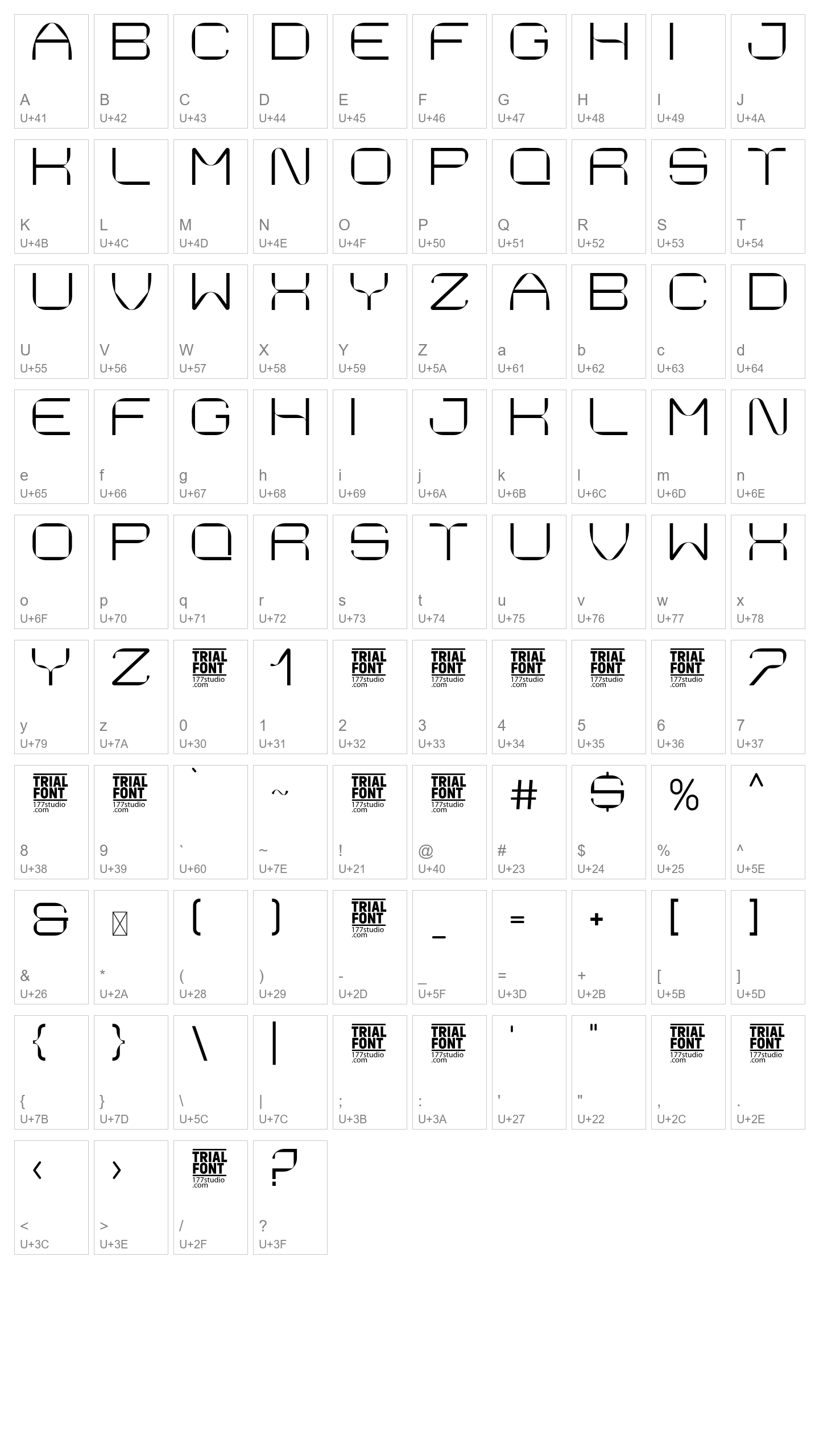 Character Map Image