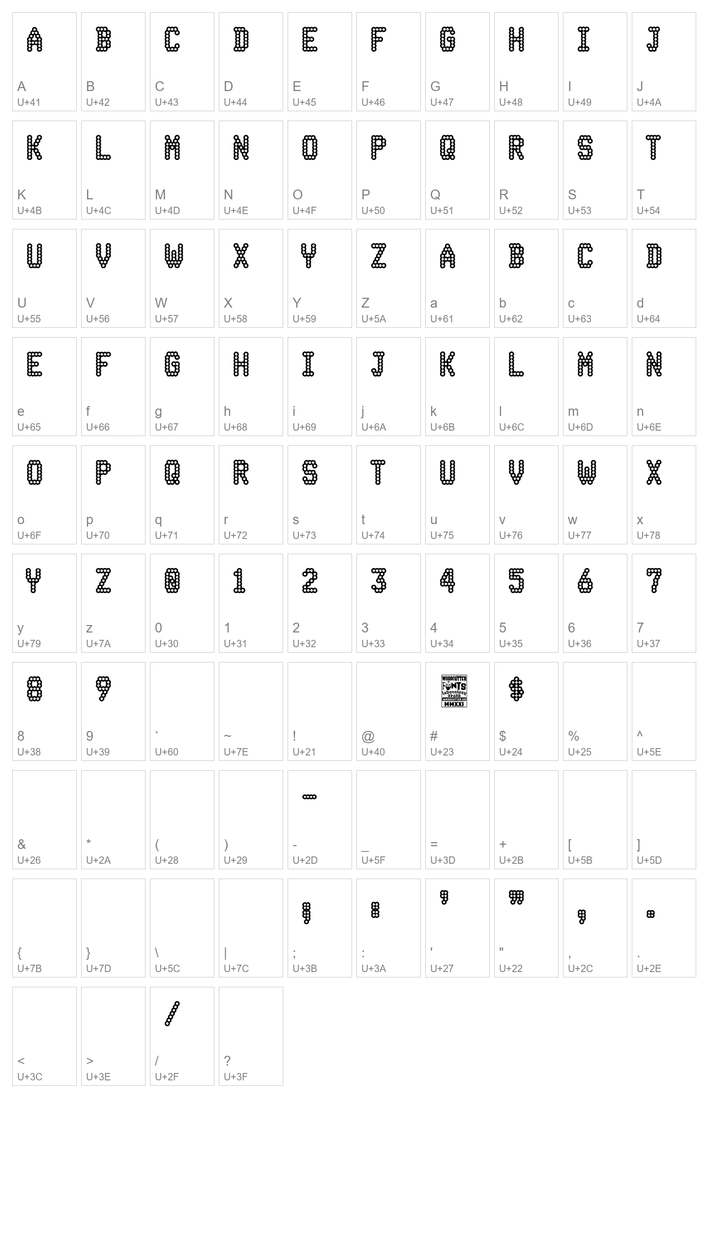 Character Map Image