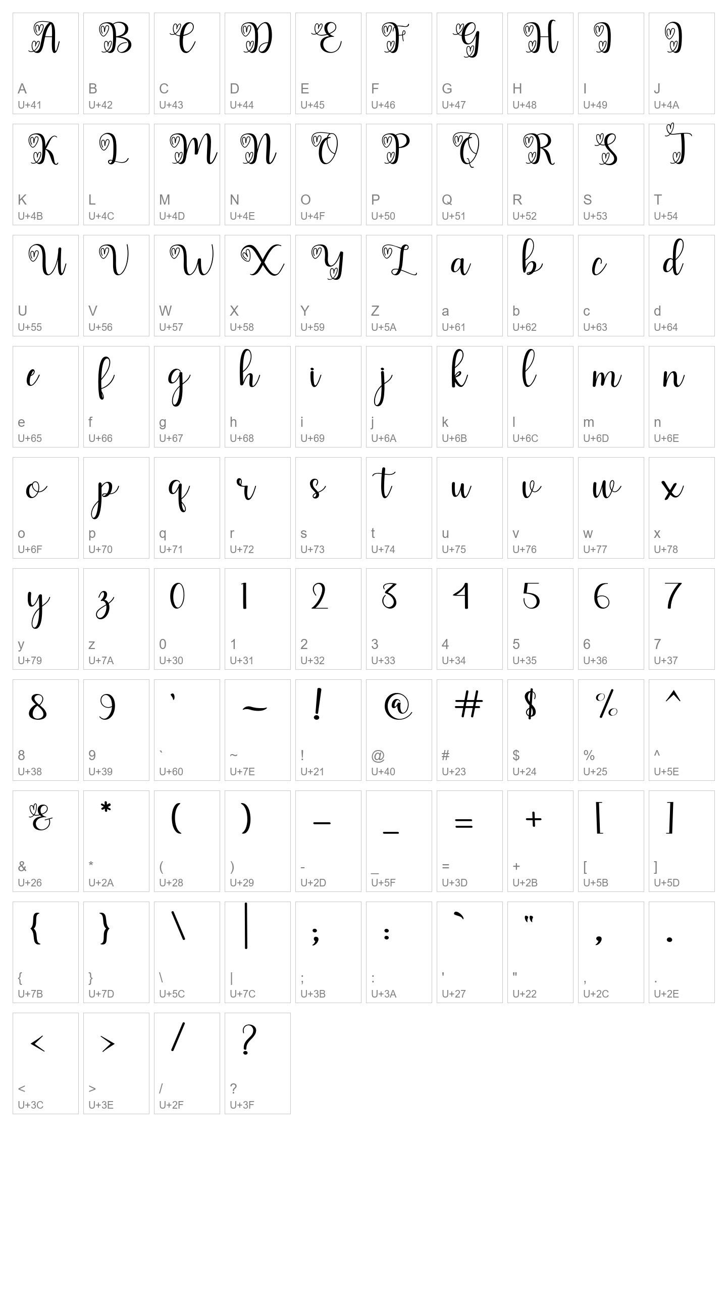 Character Map Image