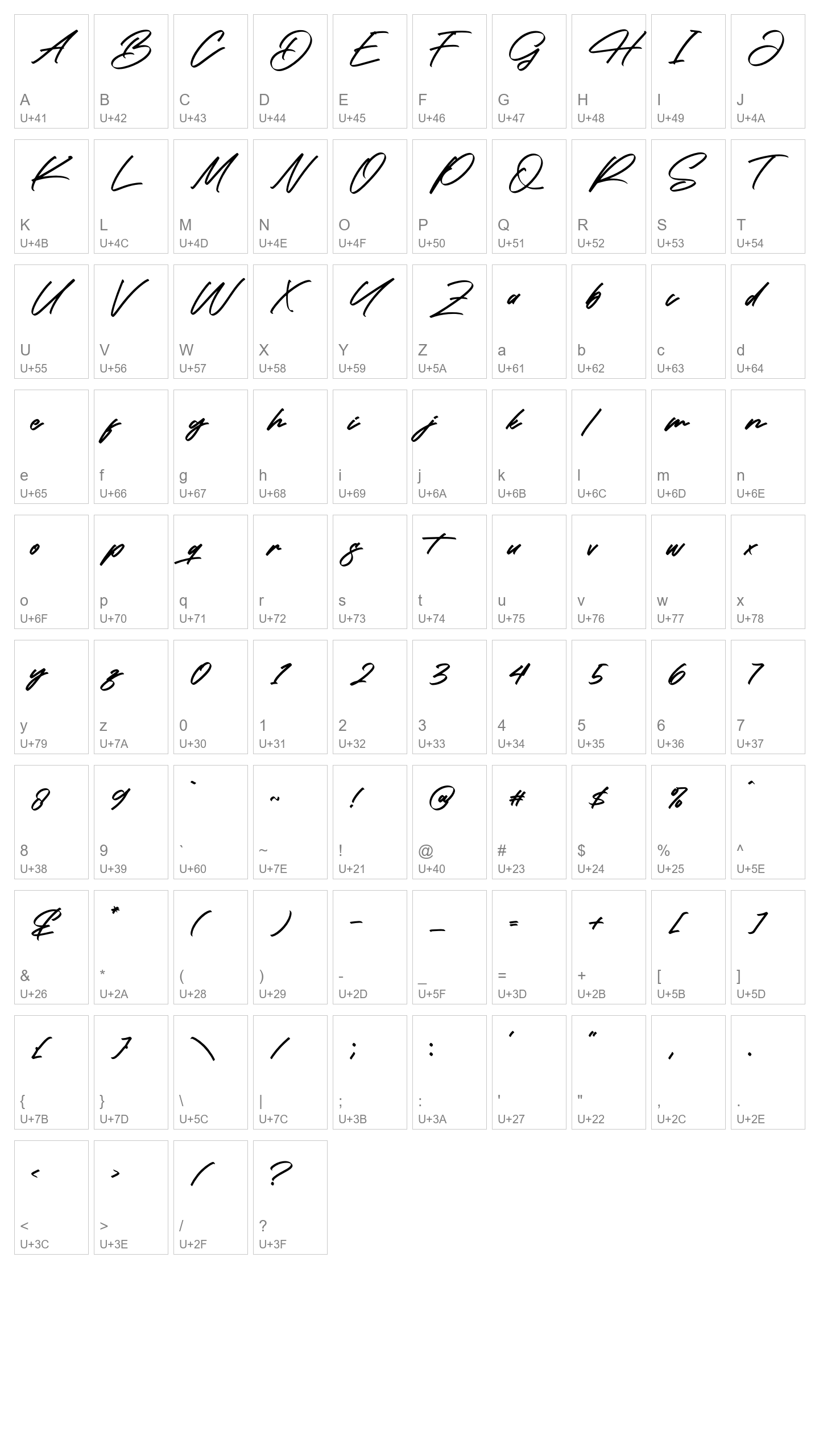 Character Map Image