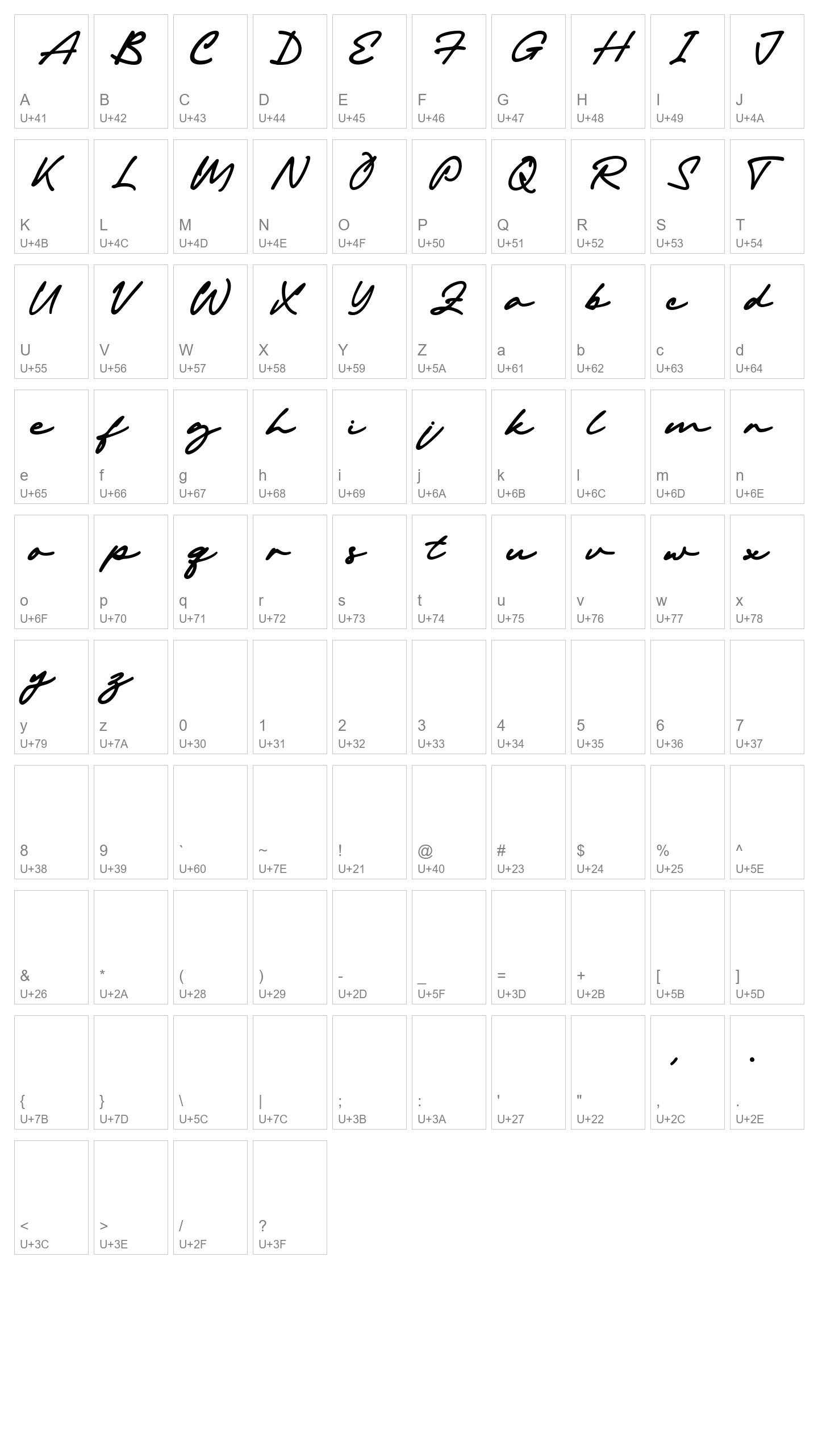 Character Map Image