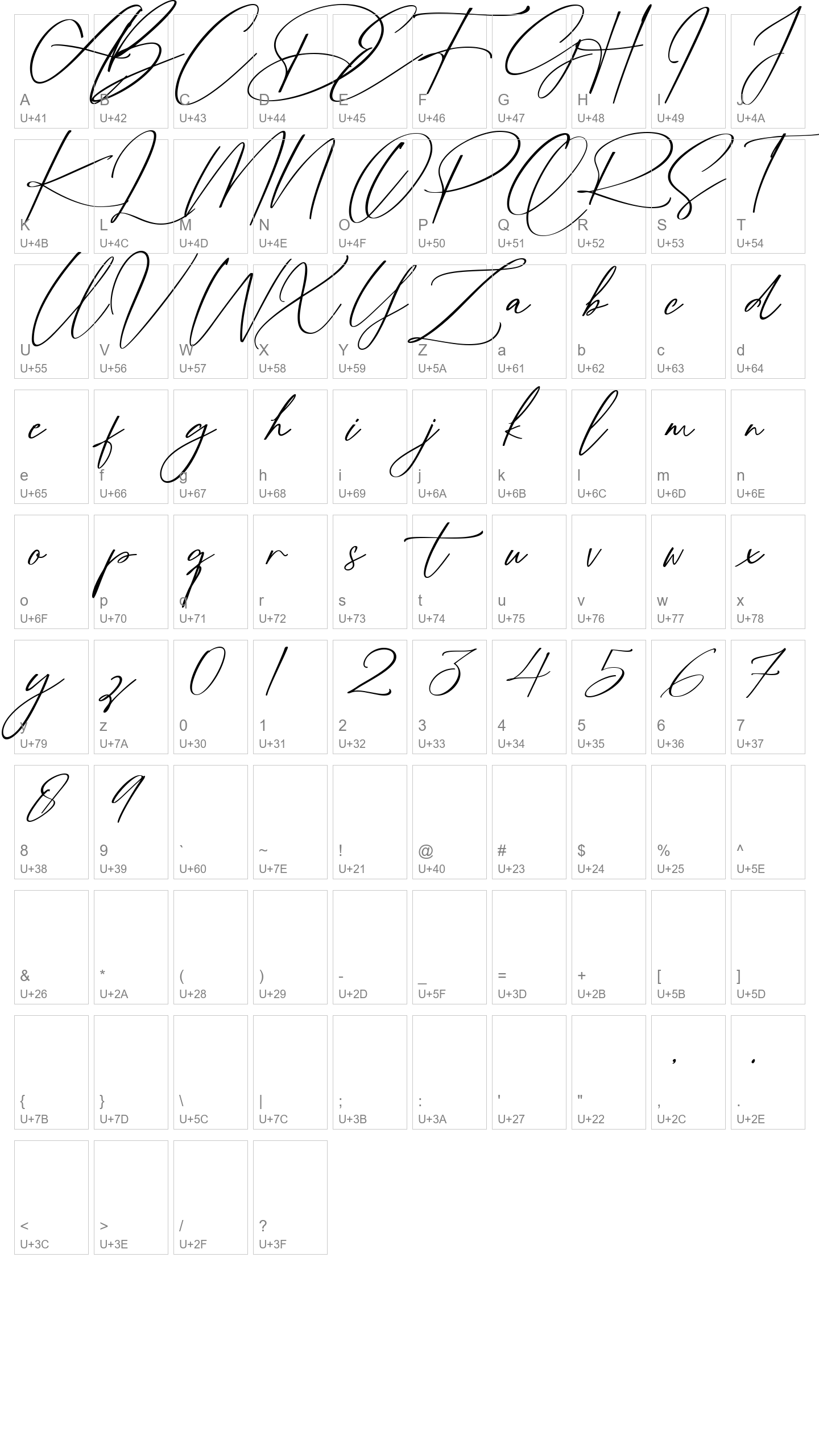 Character Map Image