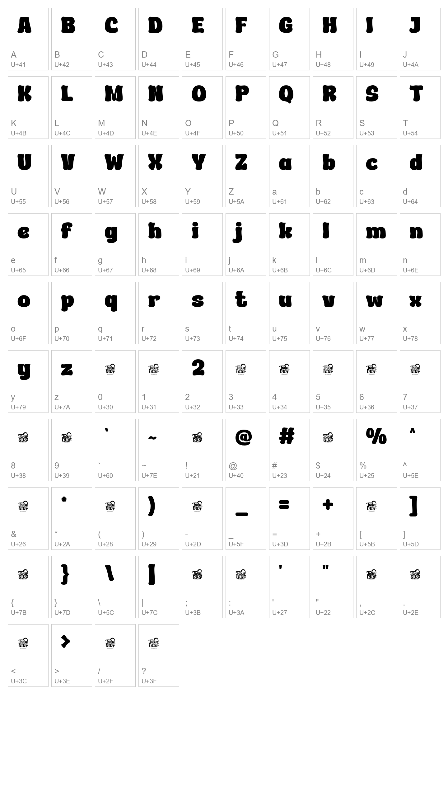 Character Map Image