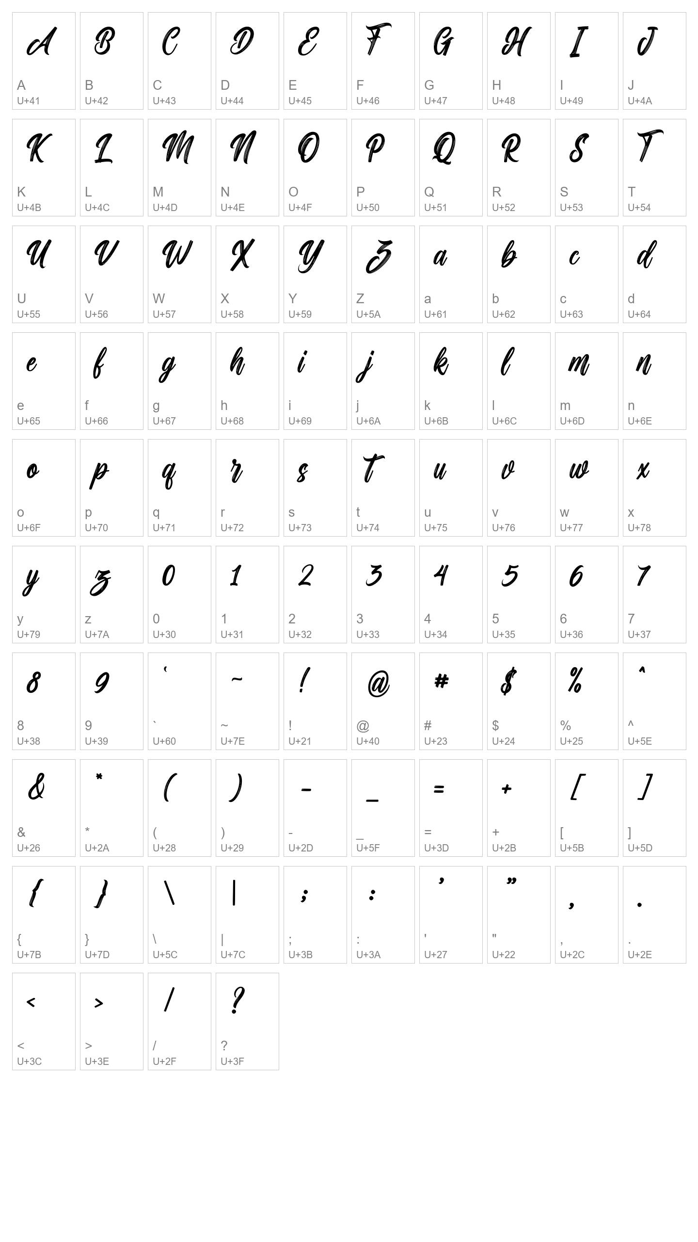 Character Map Image