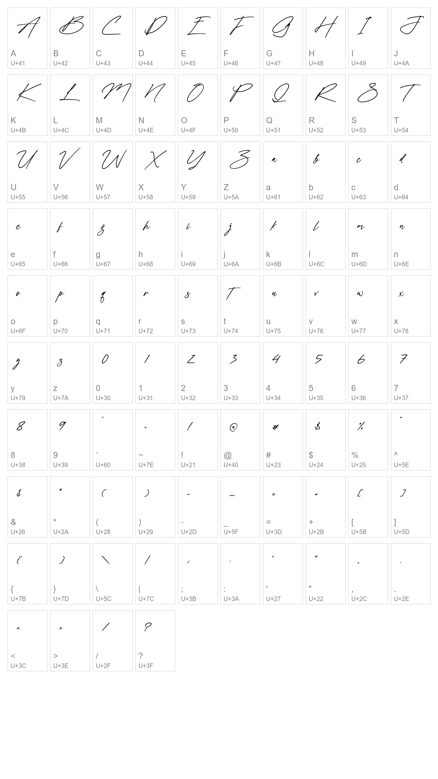 Character Map Image